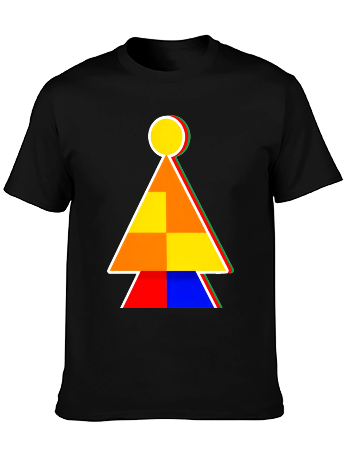 Abstract Geometric Graphic Print Tee