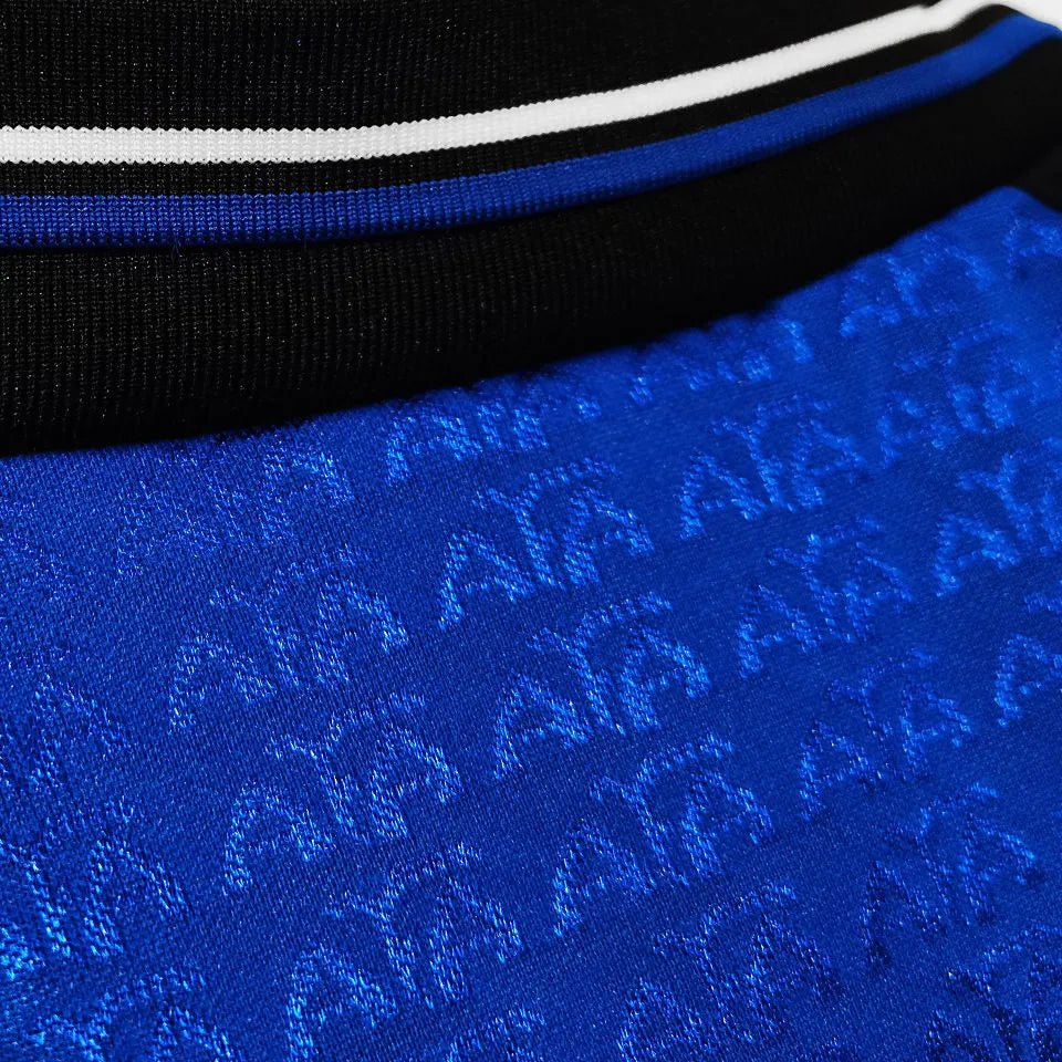1994 Argentina Away Blue Retro Long Sleeve Soccer Jersey Detail 3