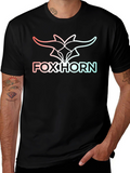 Foxhorn Graphic Tee - Stylish Black T-Shirt