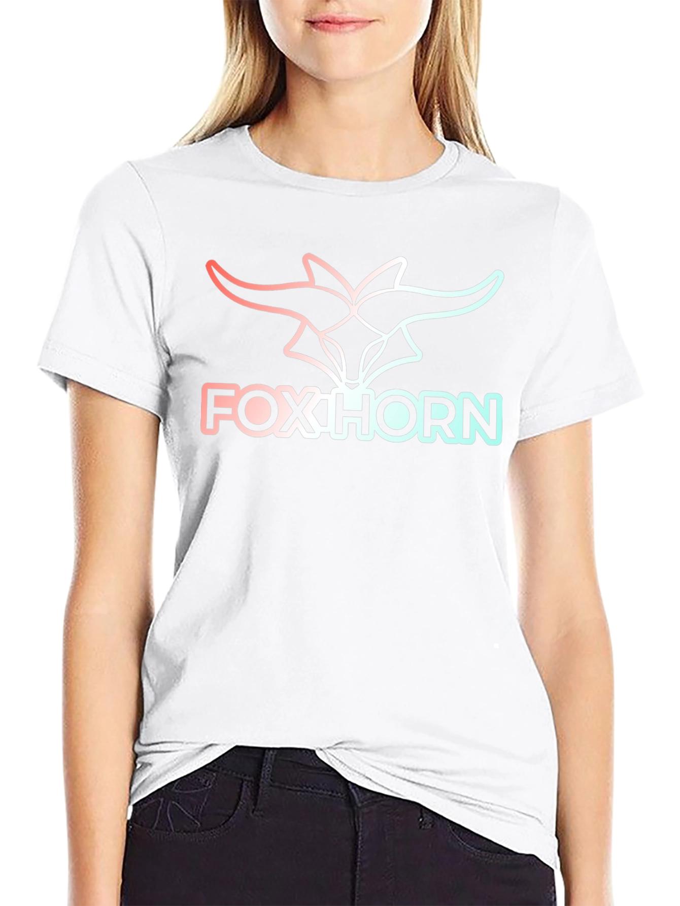 Foxhorn Graphic Tee - Stylish Black T-Shirt