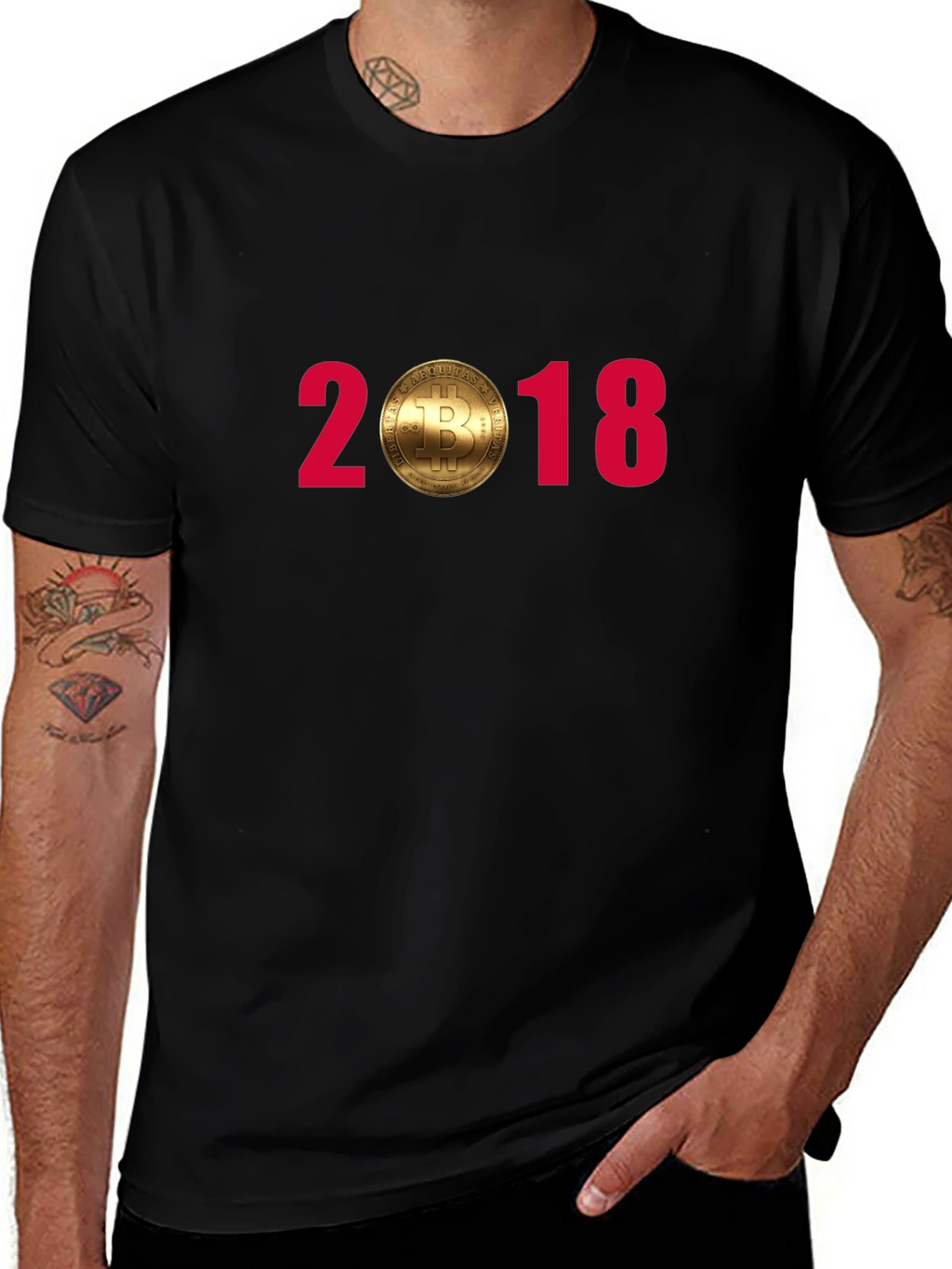 Bitcoin 2018 Graphic Tee - Crypto Enthusiast Shirt