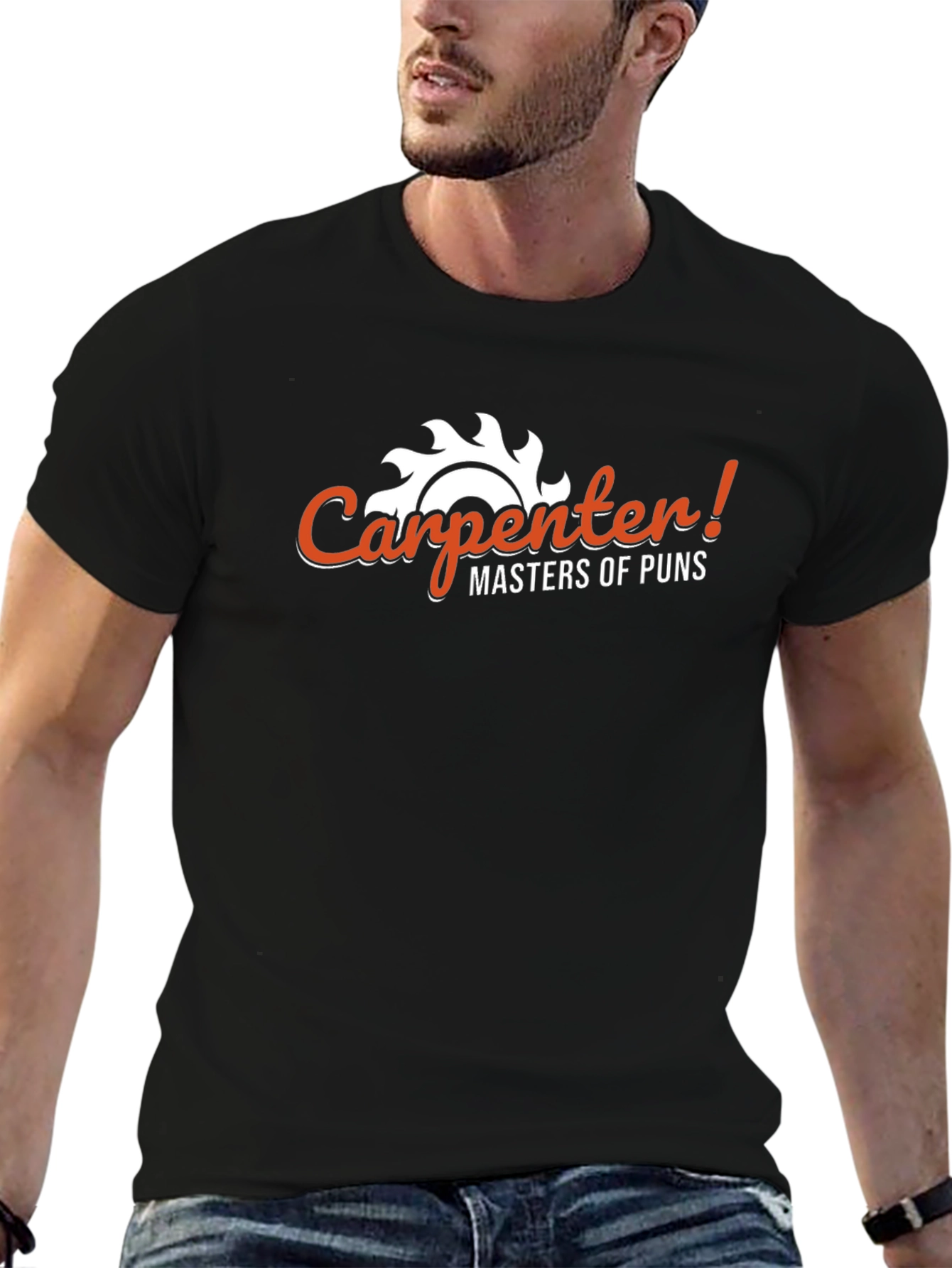 Carpenter Masters of Puns Black Graphic Tee