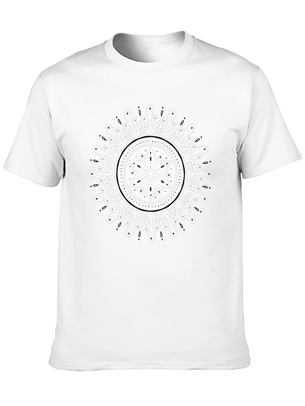 Mandala Graphic Print Crew Neck Tee