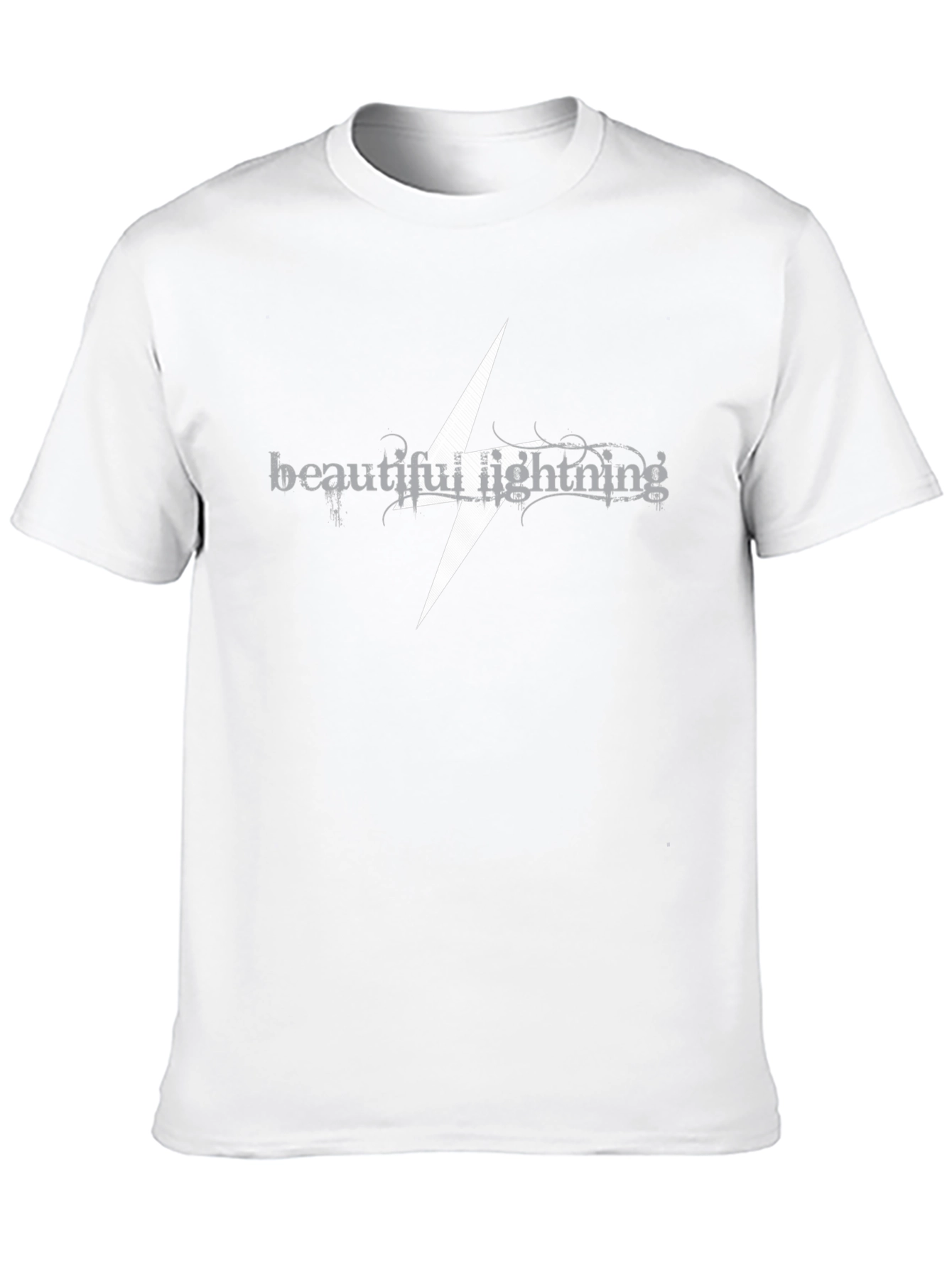 Beautiful Lightning Graphic Black T-Shirt