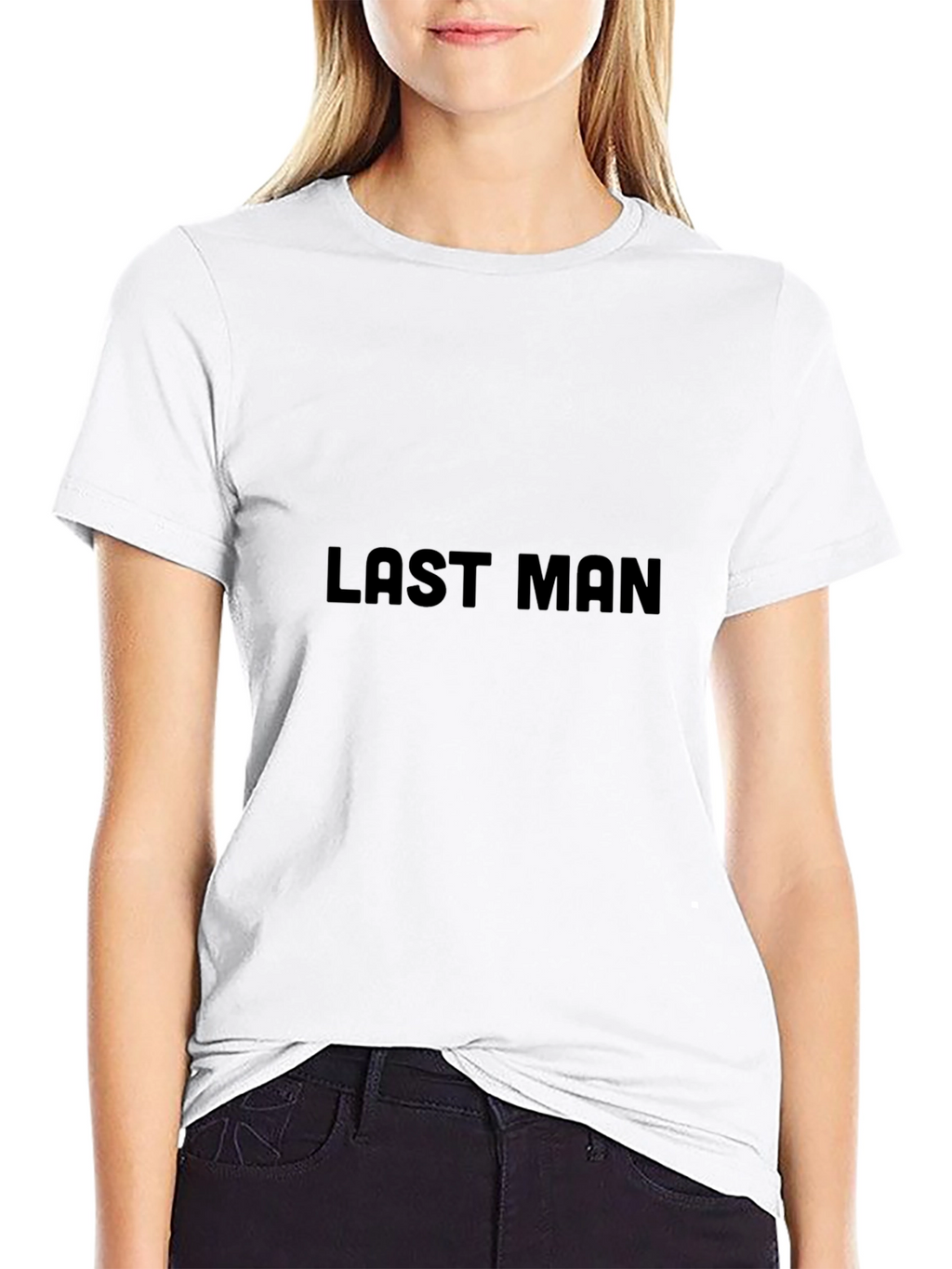 Mens Black Last Man Graphic Tee - Casual Style