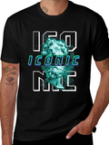 Iconic Graphic Print Tee - Trendy Black T-Shirt