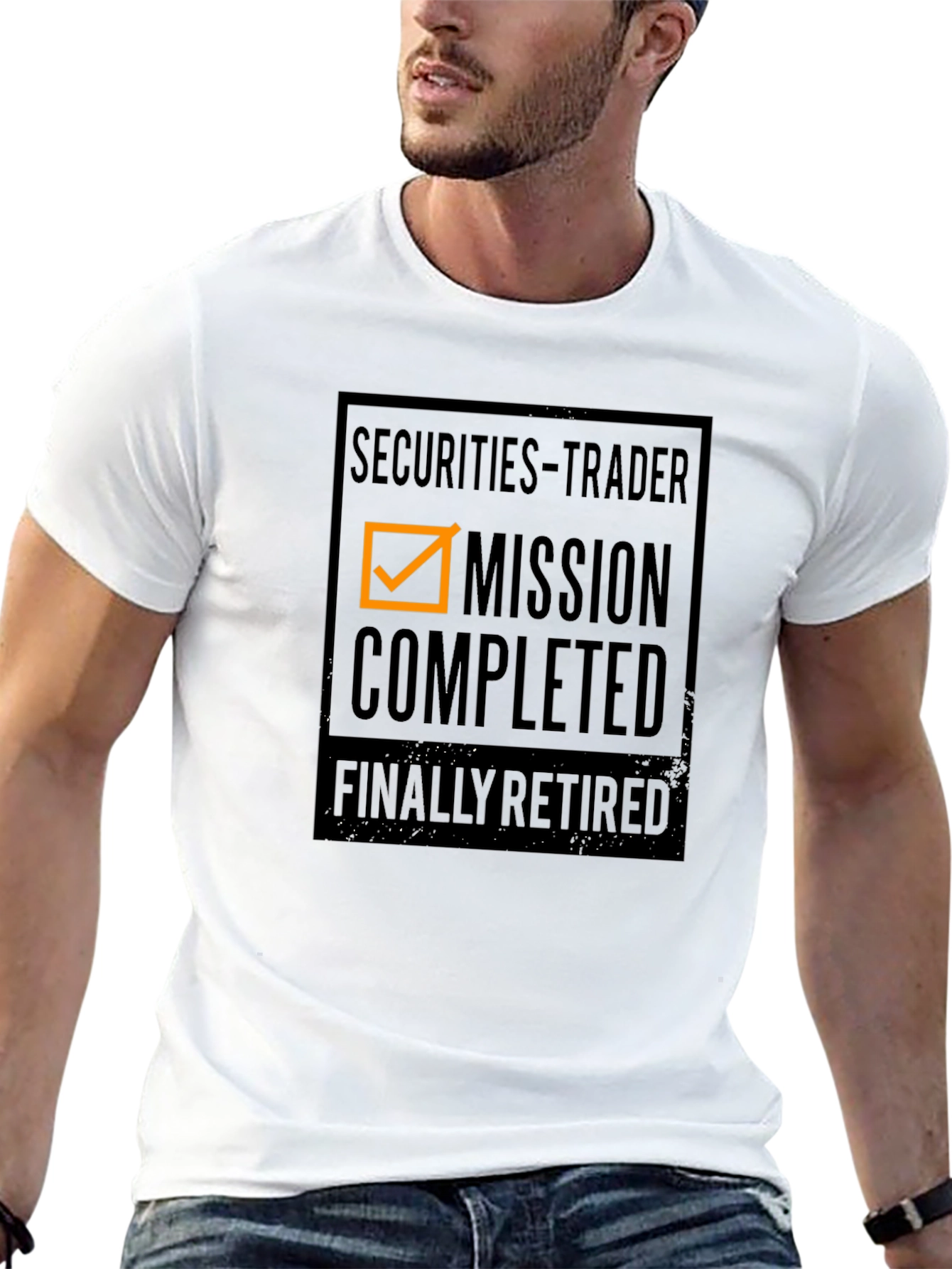 Securities Trader Retirement T-Shirt - Mission Completed