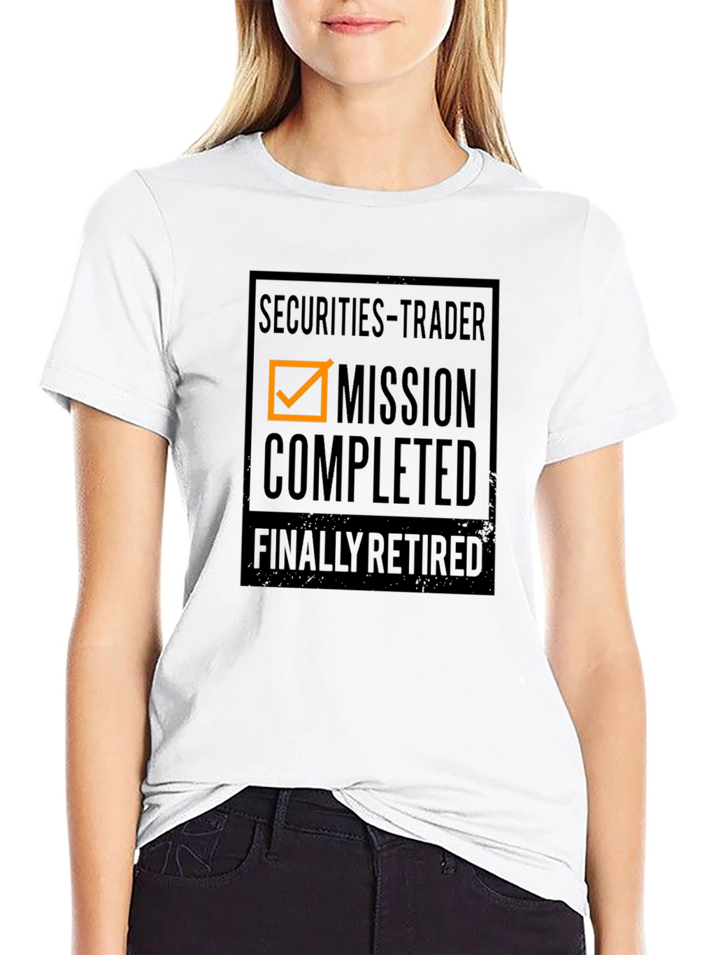 Securities Trader Retirement T-Shirt - Mission Completed