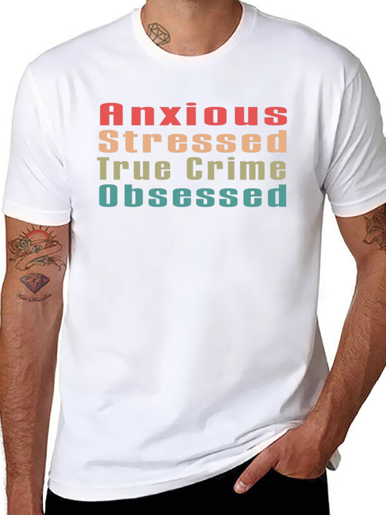 Anxious Stressed True Crime Obsessed Tee