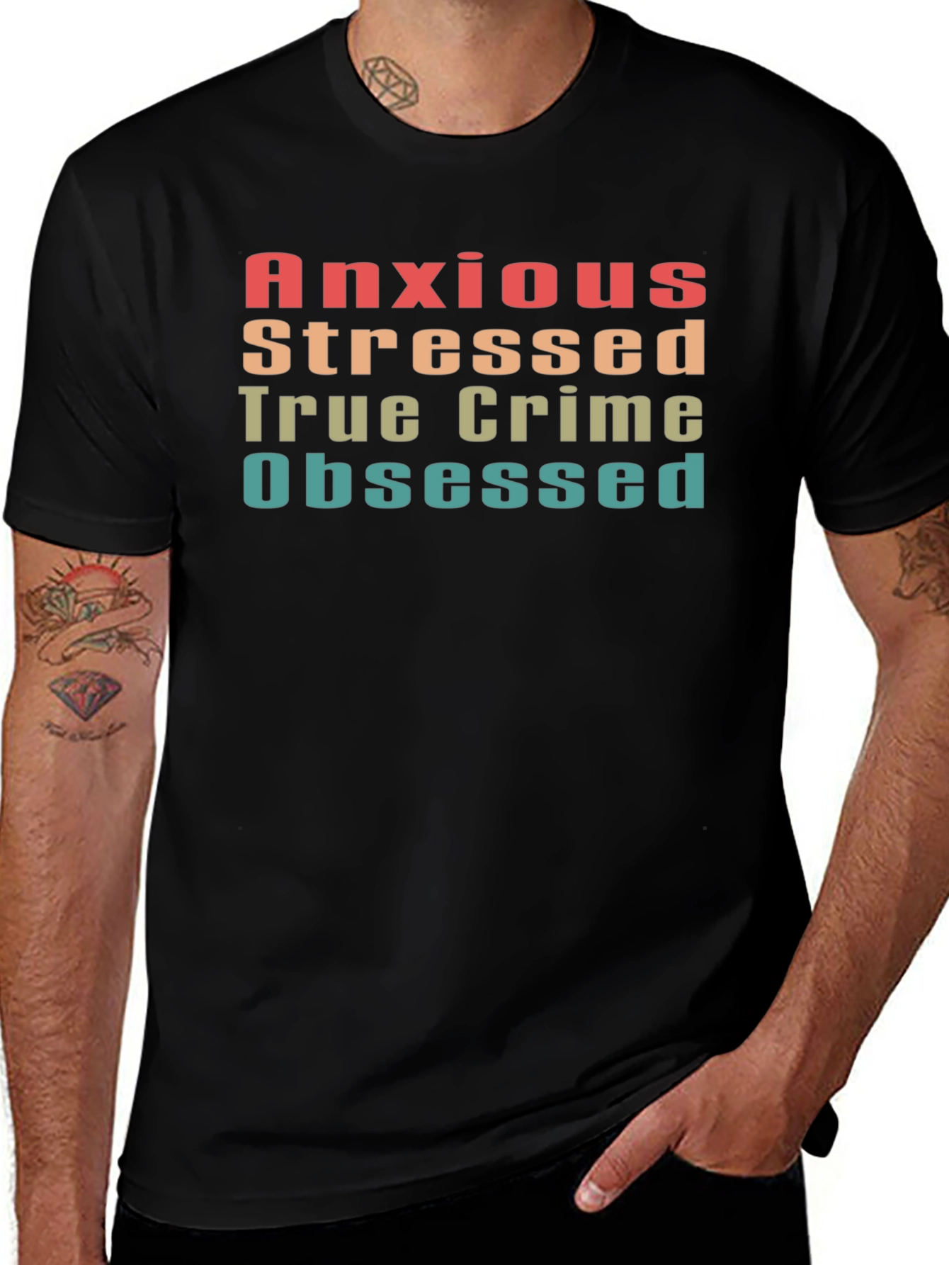Anxious Stressed True Crime Obsessed Tee
