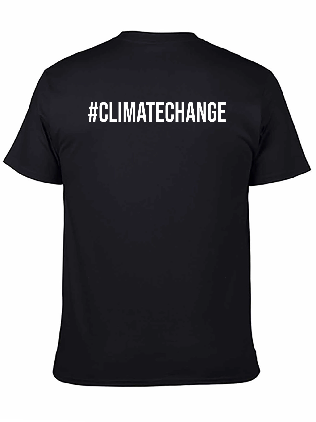 #ClimateChange Black T-Shirt - Eco-Friendly Fashion