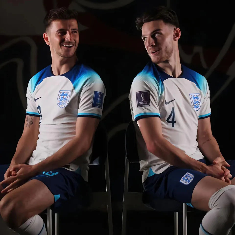 2022/23 England Home White Player Version Soccer Jersey Detail 1