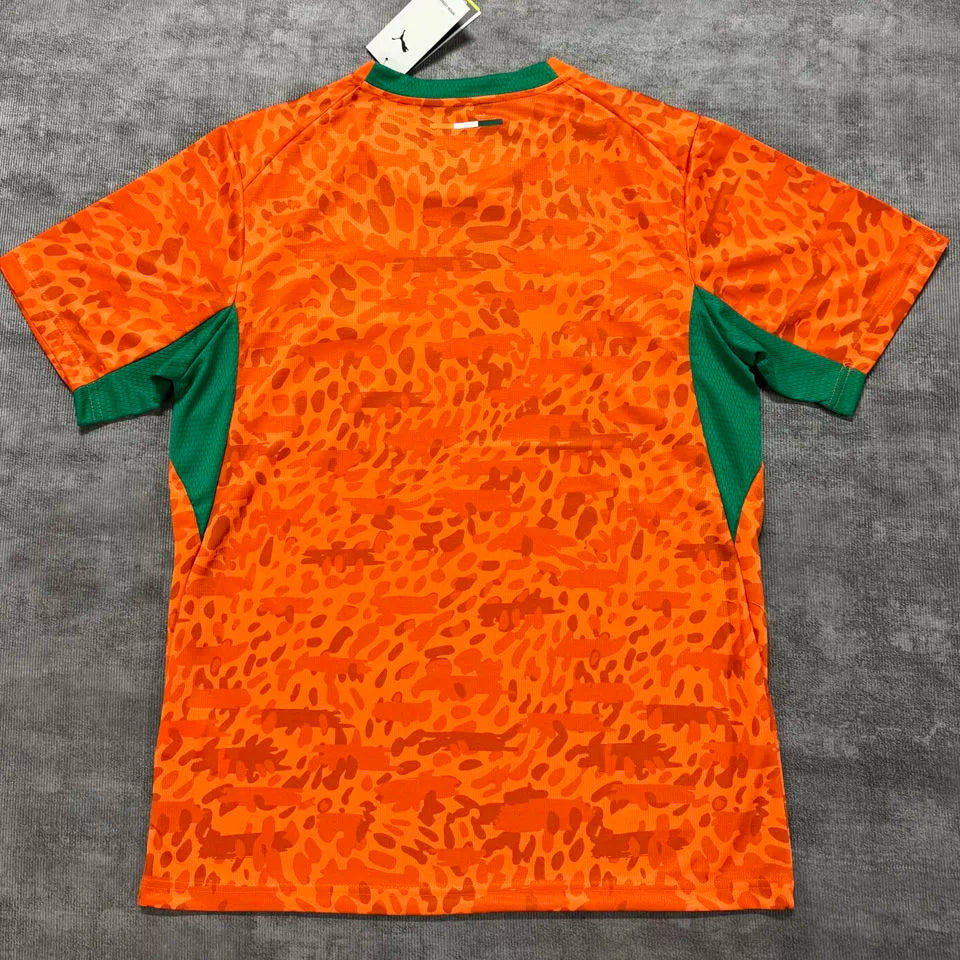 2026/27 Ivory Coast Home Orange Fans Soccer Jersey Back