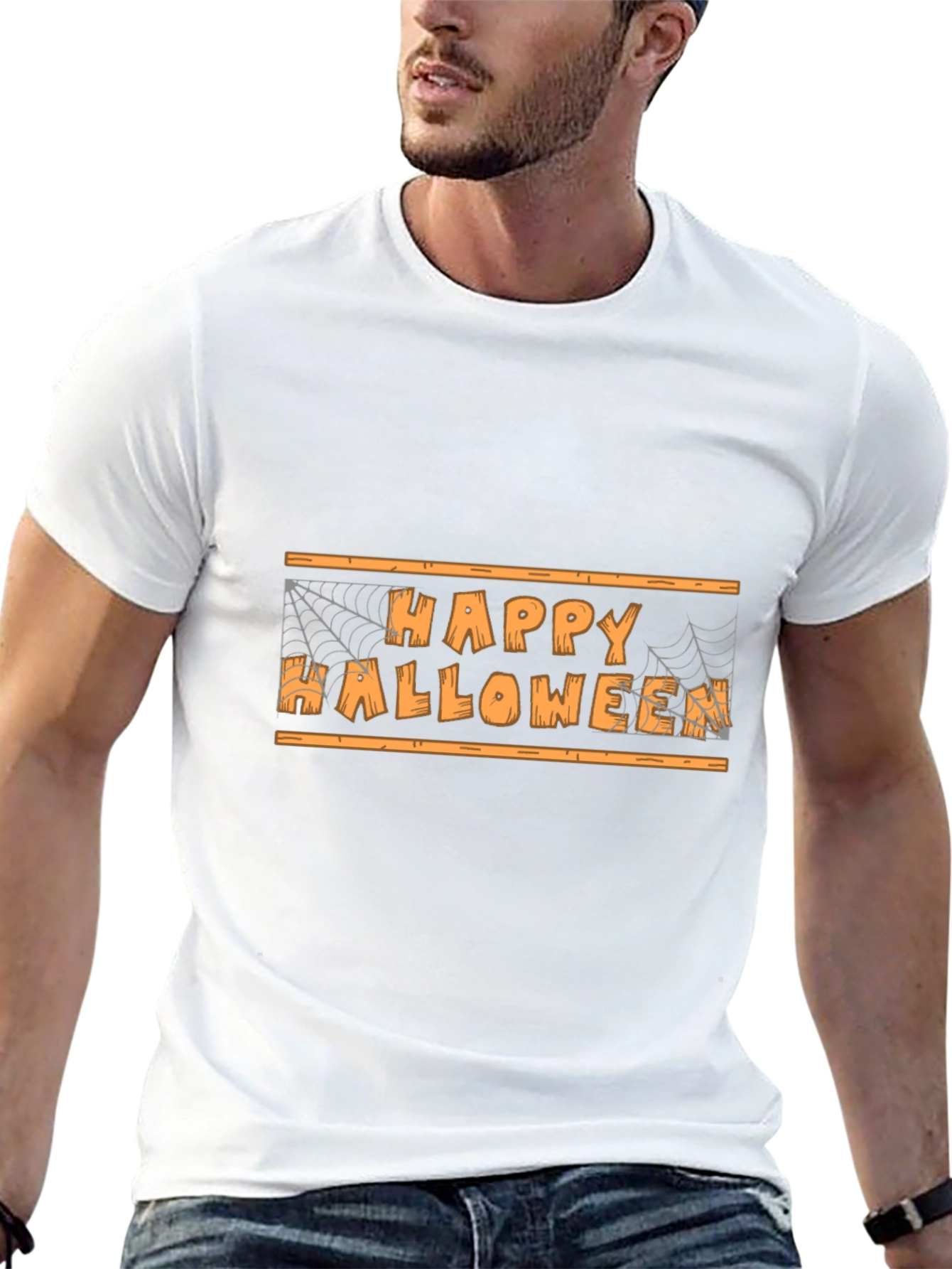 Happy Halloween Graphic Tee - Black