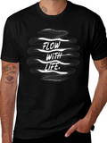 Flow With Life Black Graphic Tee