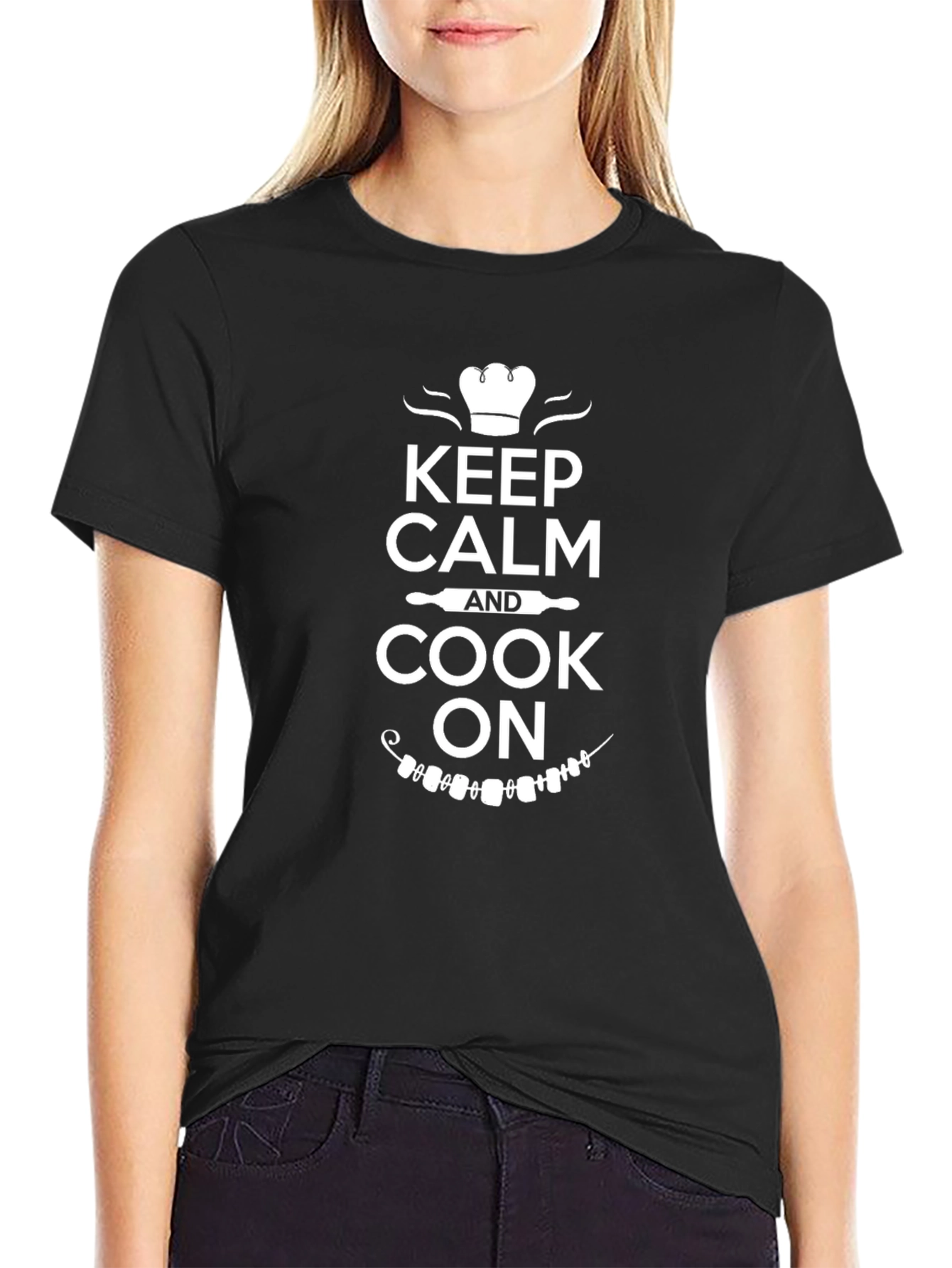 Keep Calm and Cook On Graphic Tee