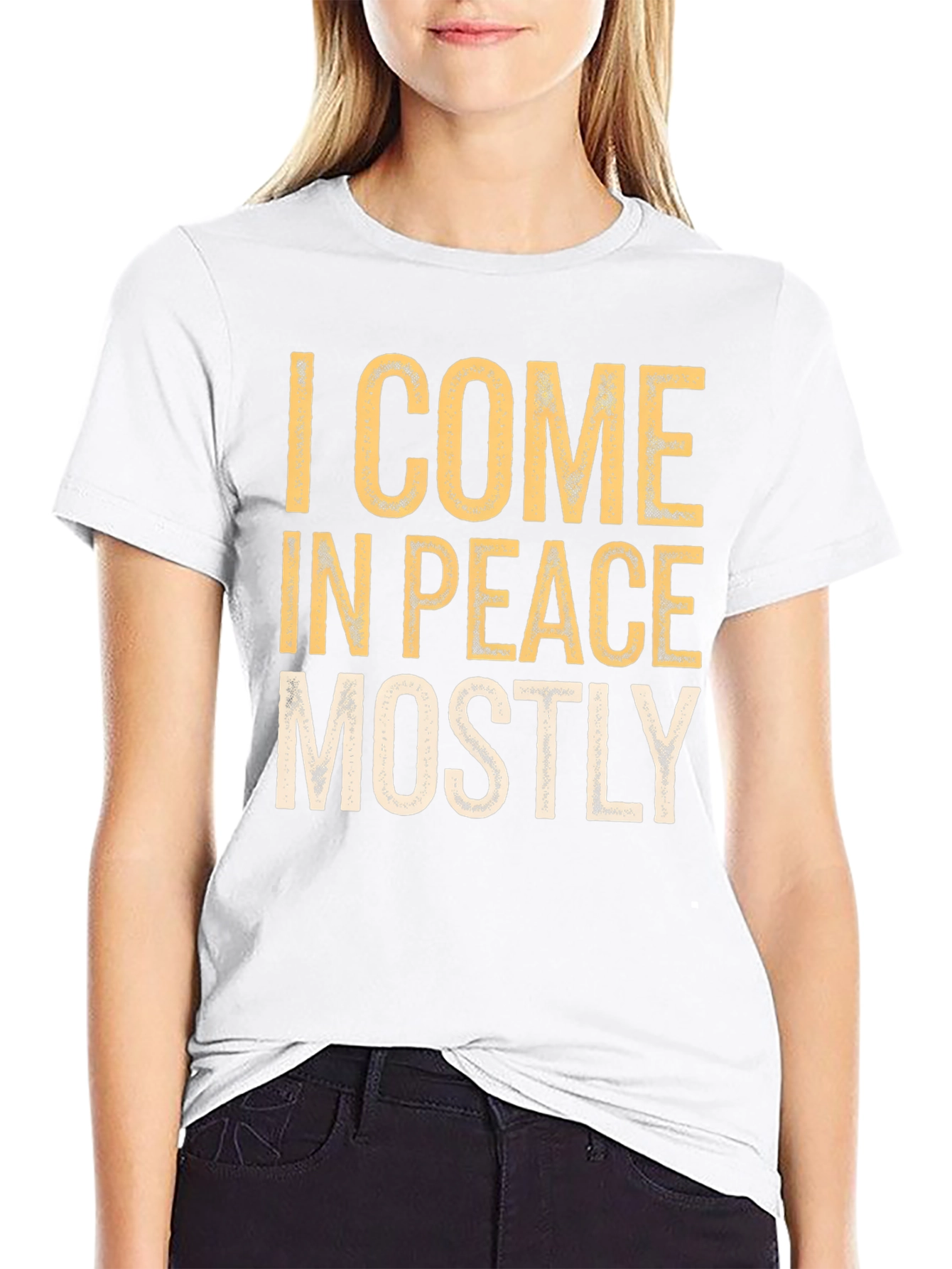 I Come in Peace Mostly Graphic T-Shirt