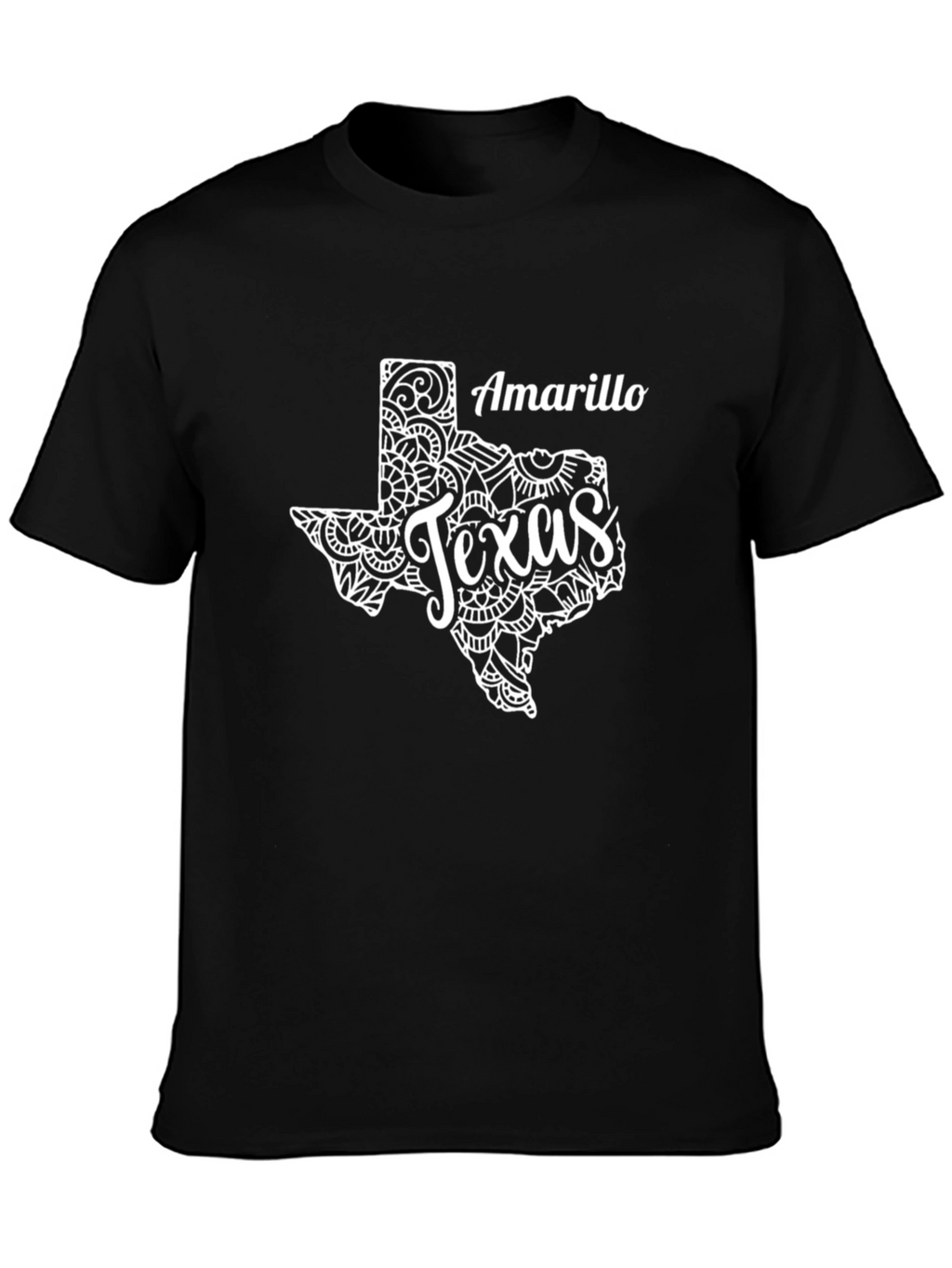 Amarillo Texas Graphic Tee - Black Cotton T-Shirt