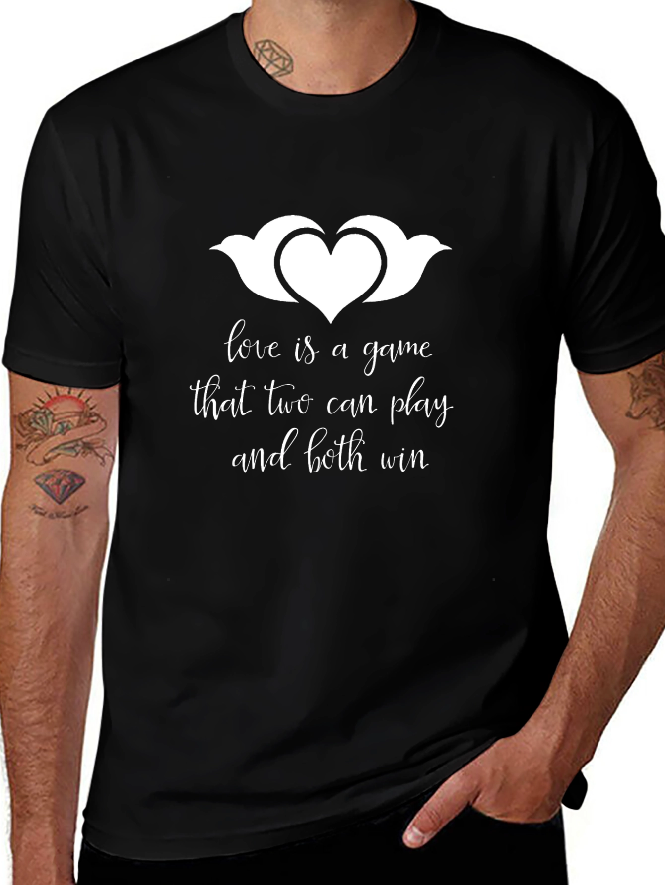 Love is a Game Black T-Shirt