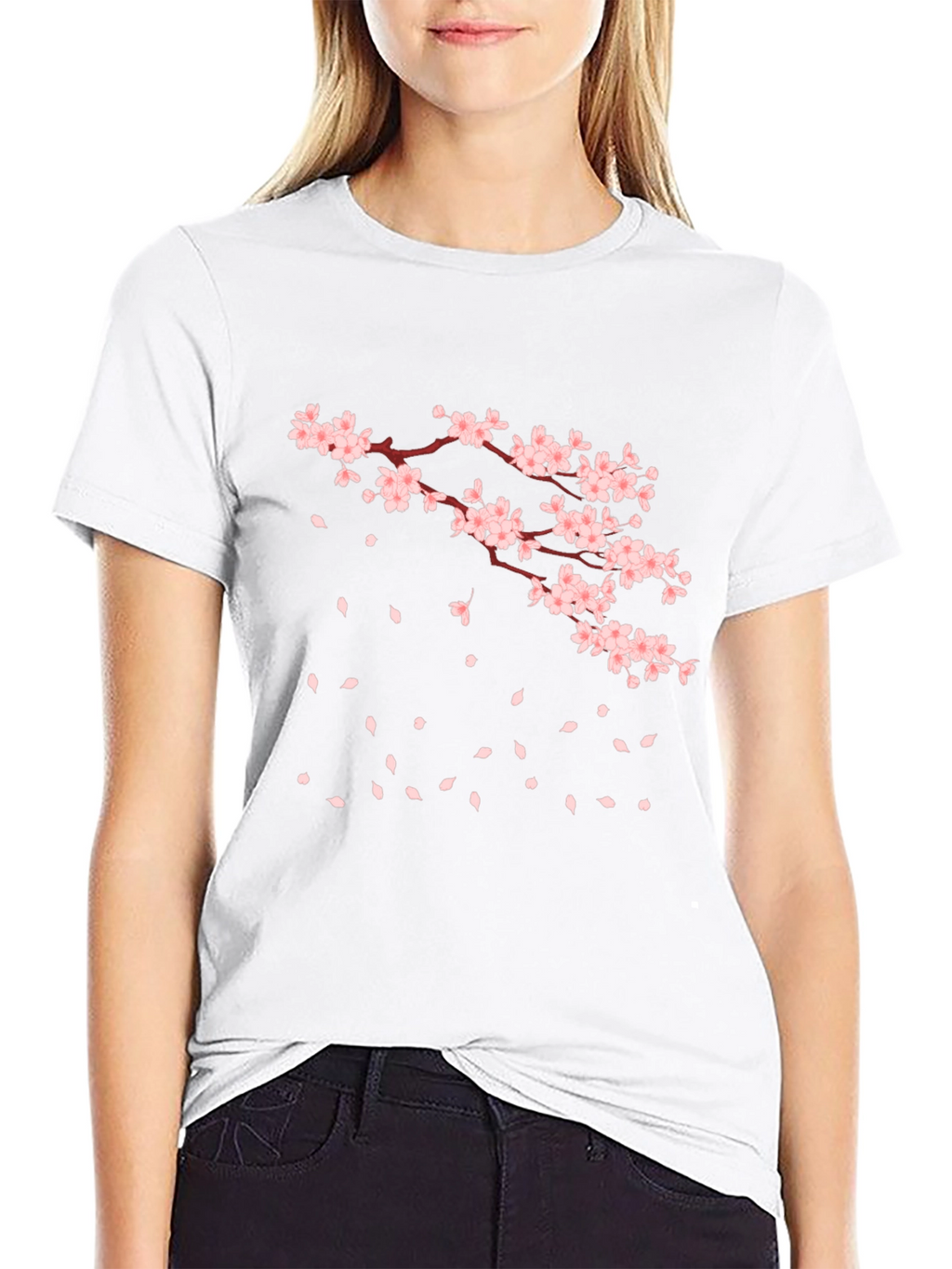 Black Cherry Blossom Graphic Tee
