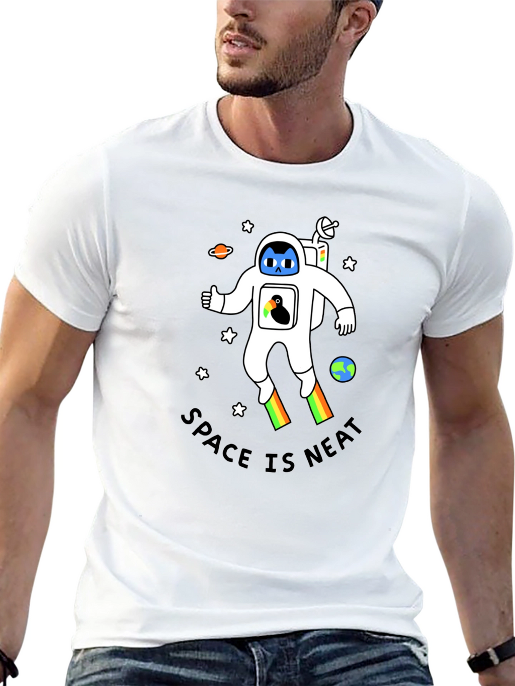 Space Is Neat Astronaut Graphic Tee