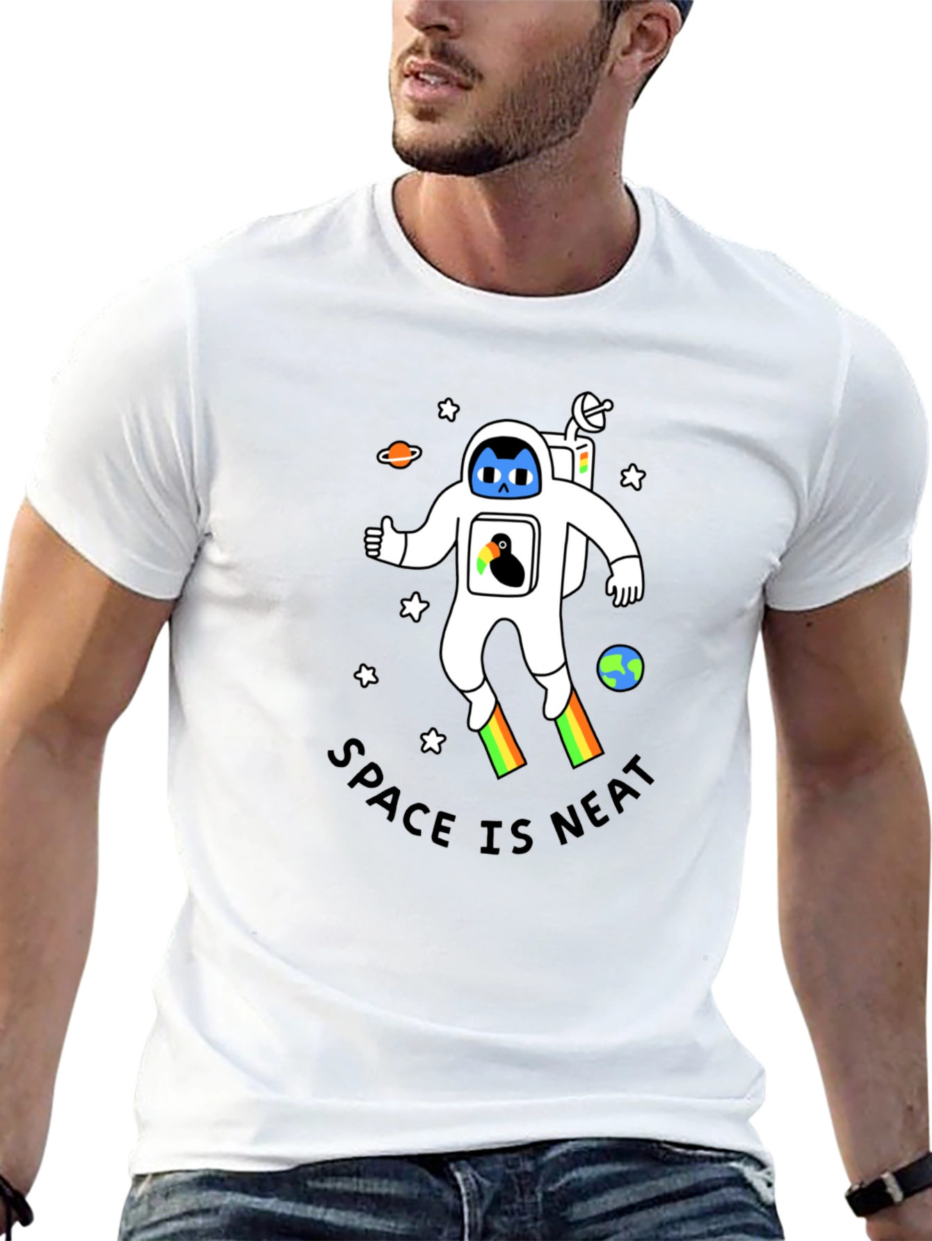 Space Is Neat Astronaut Graphic Tee