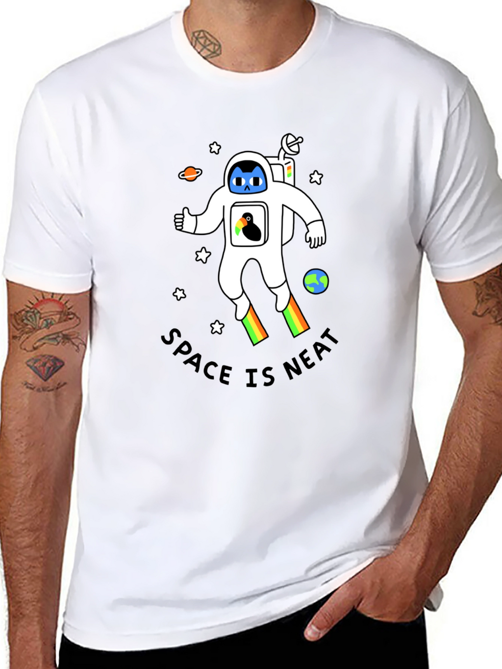 Space Is Neat Astronaut Graphic Tee