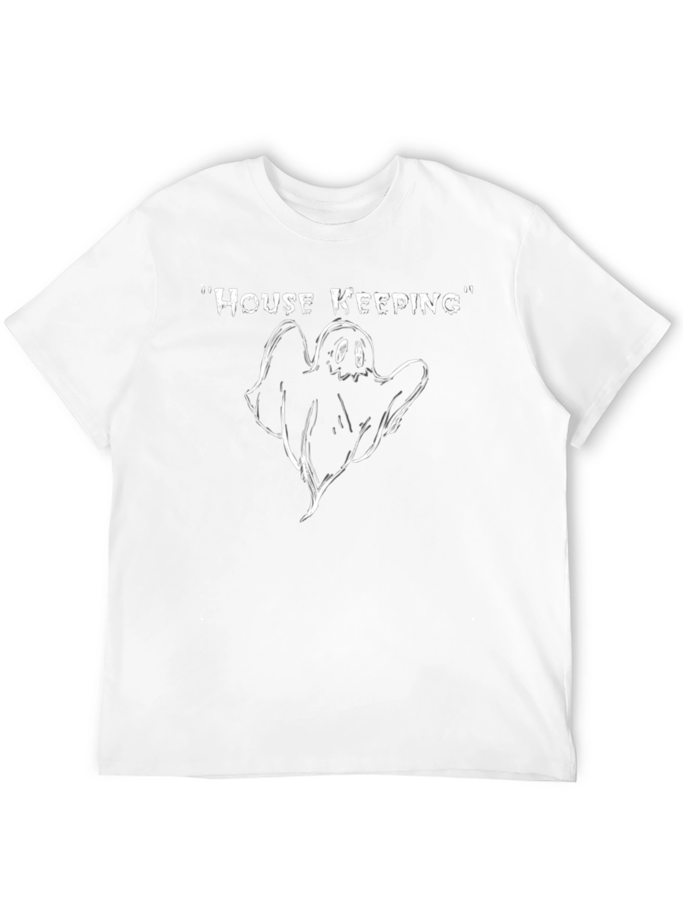 Ghost Housekeeping Funny Graphic T-Shirt