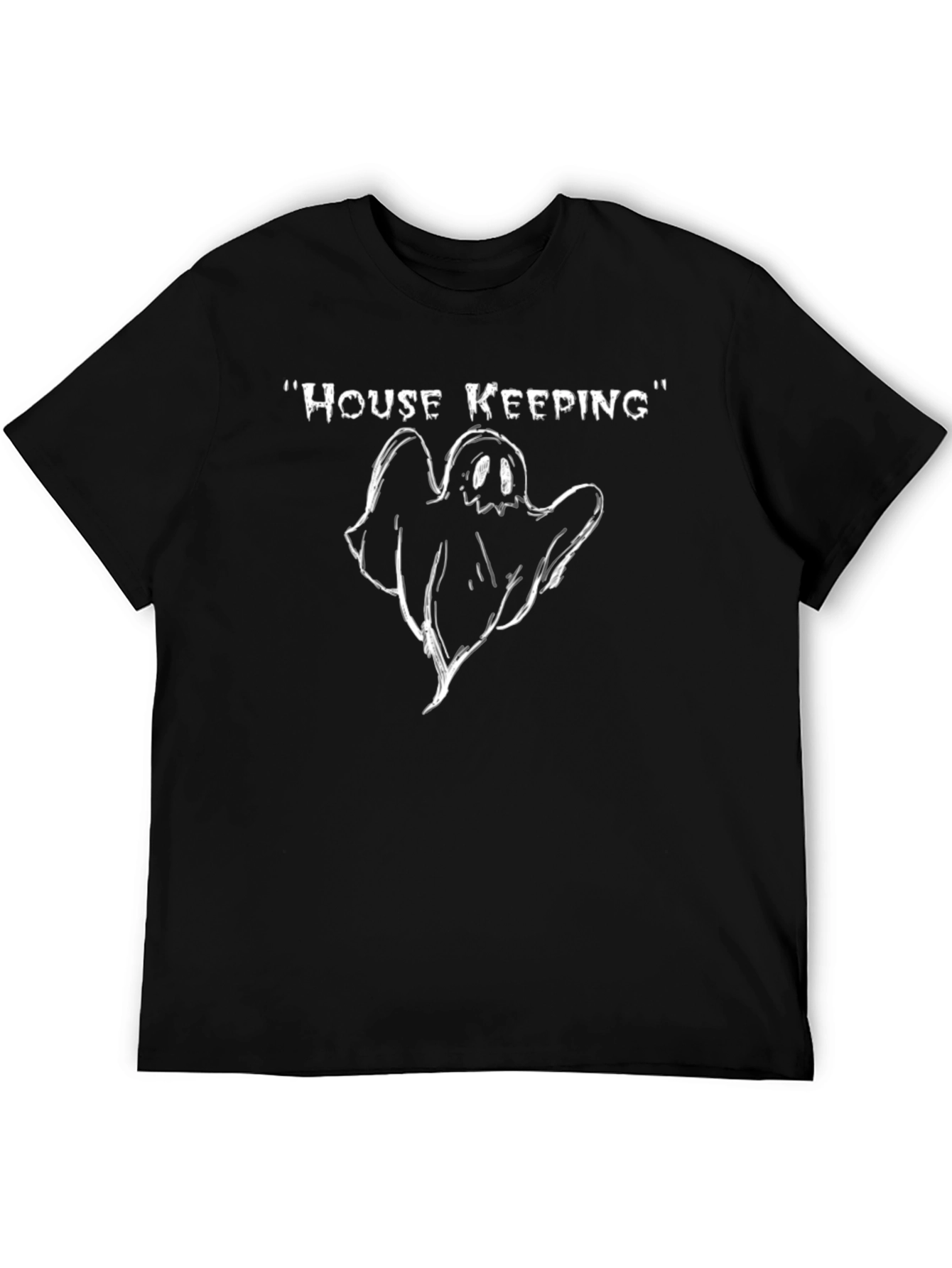 Ghost Housekeeping Funny Graphic T-Shirt