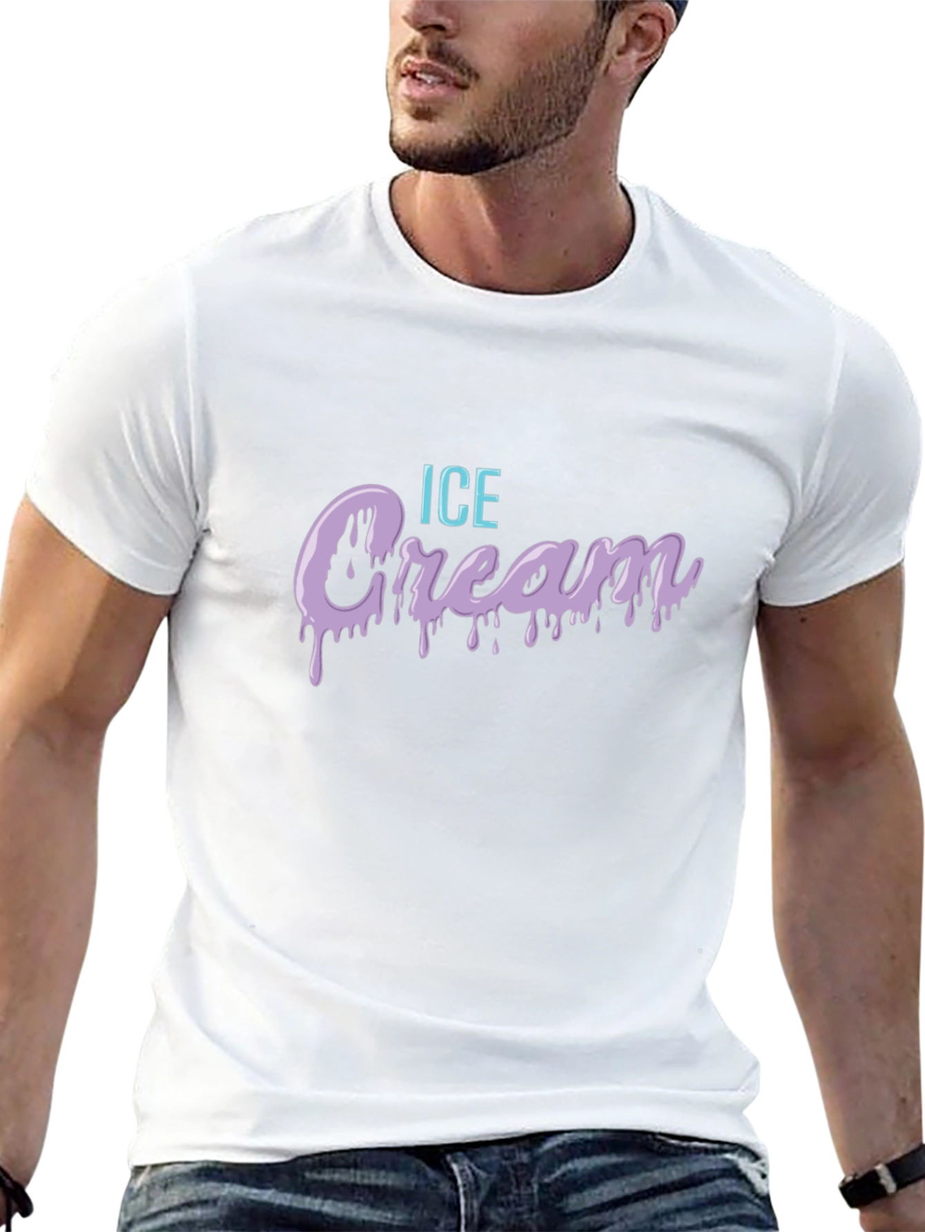 Ice Cream Drip Graphic Tee - Cool Casual Style