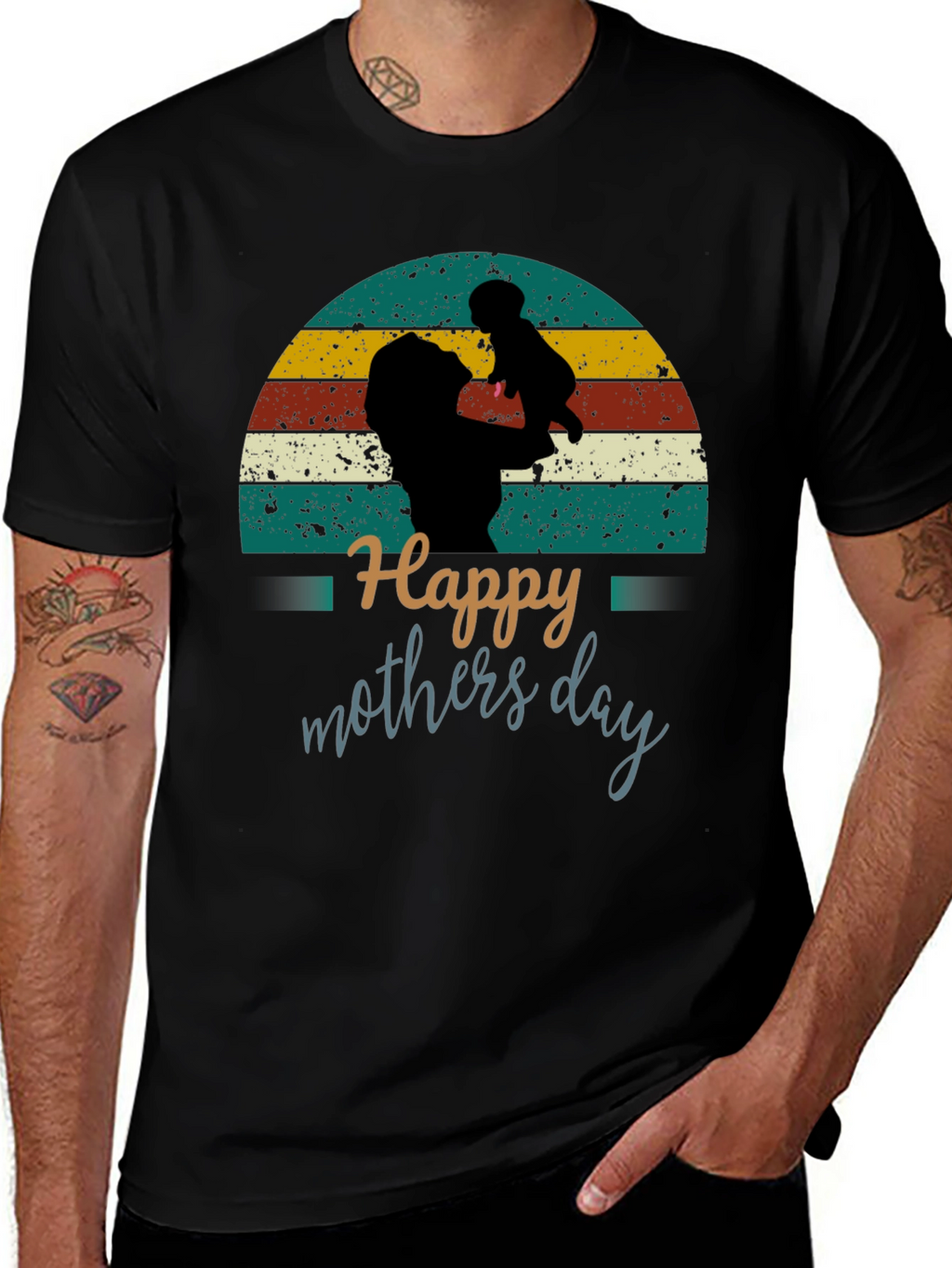 Happy Mothers Day Graphic Tee - Retro Style