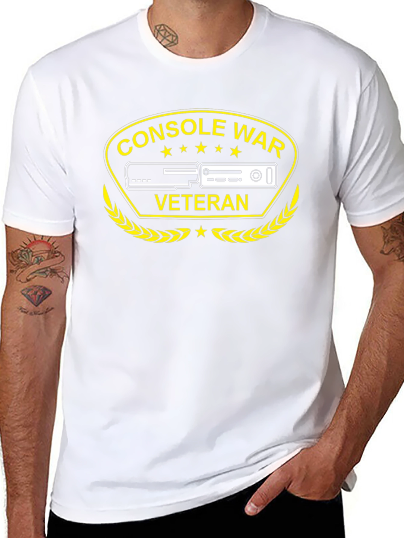 Console War Veteran Black T-Shirt