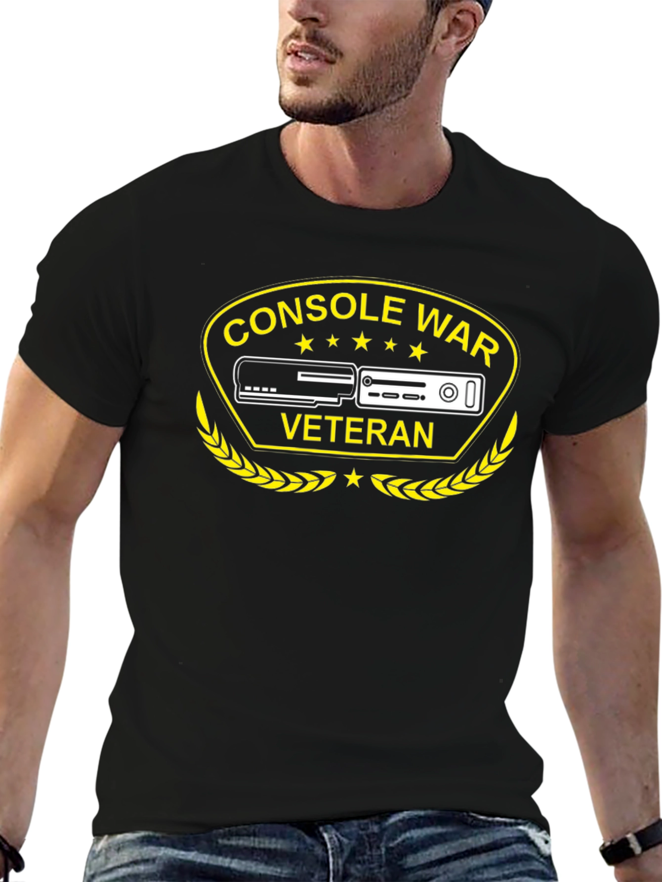 Console War Veteran Black T-Shirt