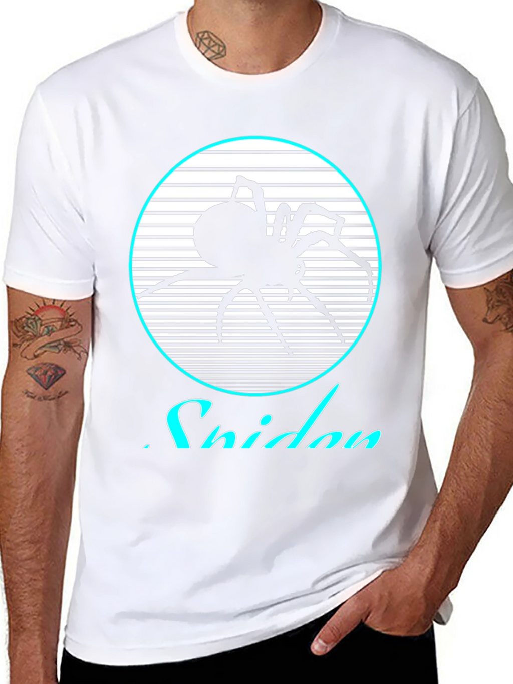Retro Spider Graphic Tee - Black