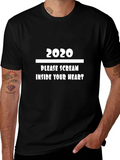 2020 Please Scream Inside Your Heart Black Tee