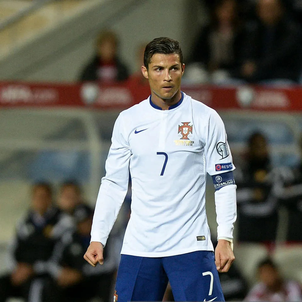 2014 Portugal Away White Retro Player Version Soccer Jersey 球员版 Detail 2