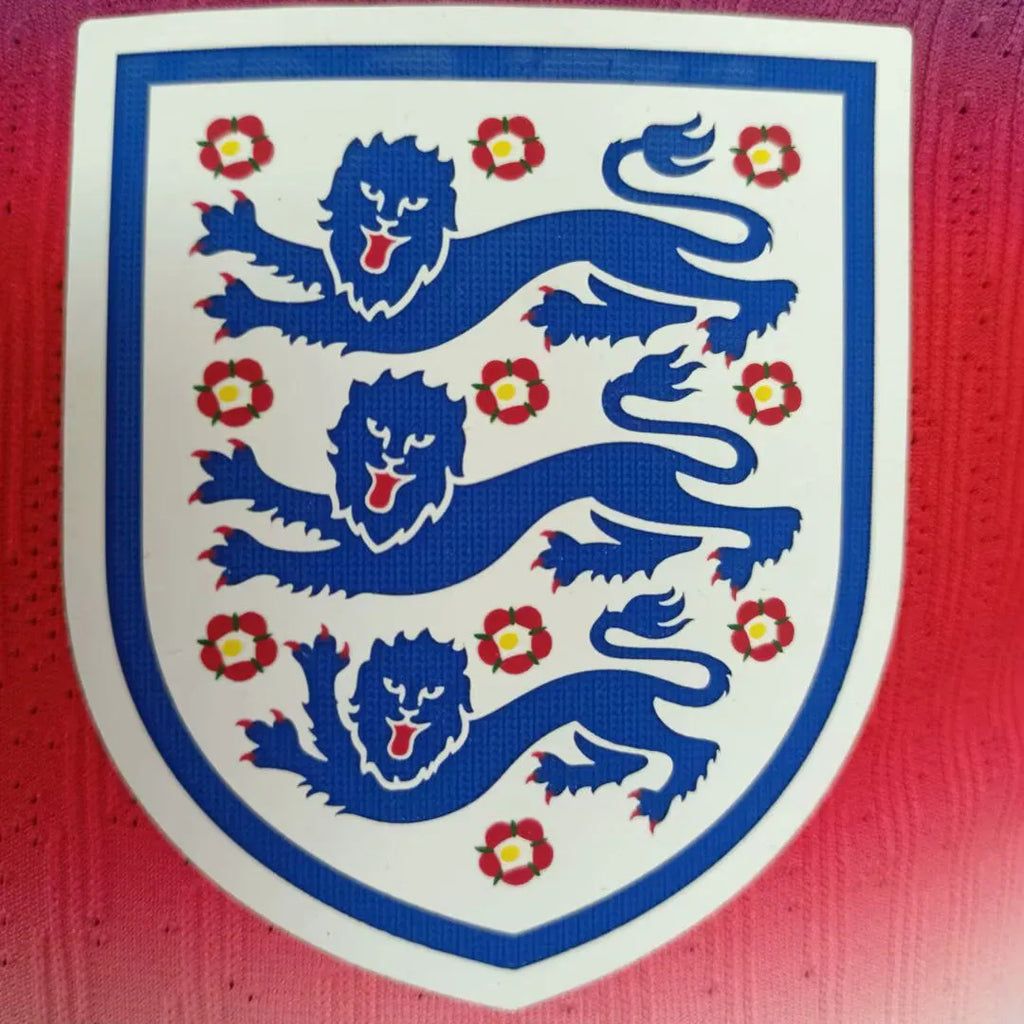 2025/26 England Home White Player Version Long Sleeve Soccer Jersey Detail 2