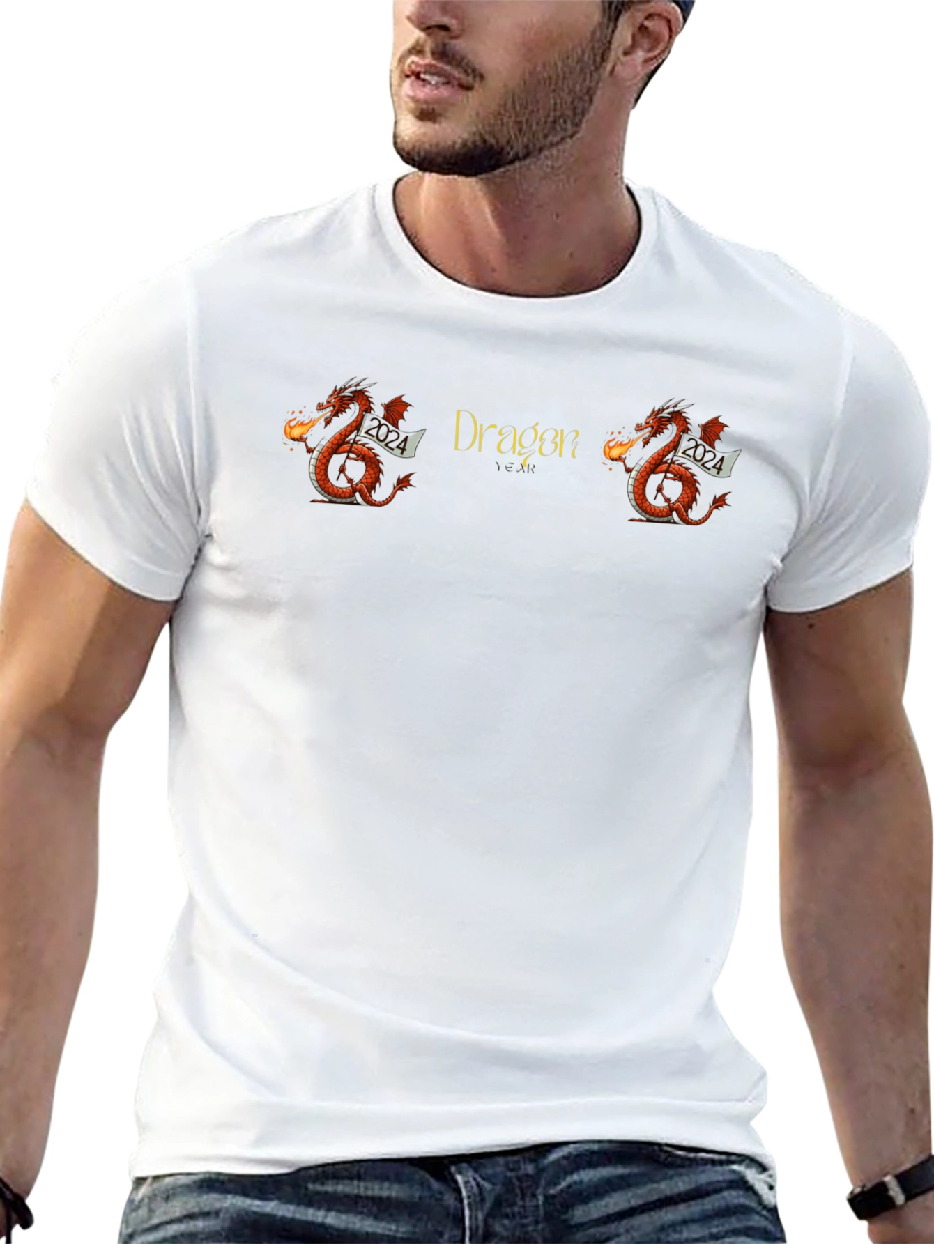 Dragon Graphic Print Black T-Shirt