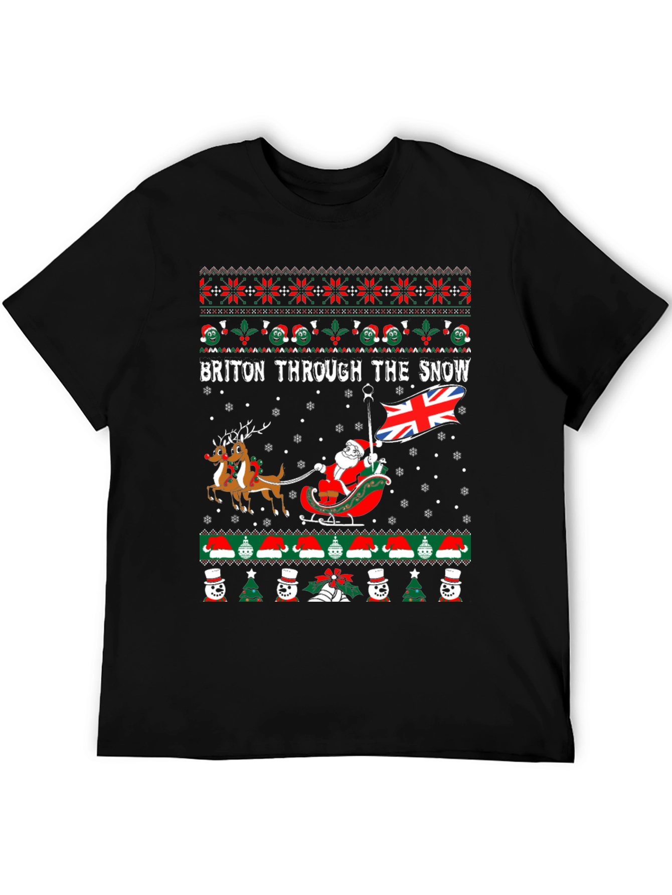 Briton Through the Snow Christmas T-Shirt