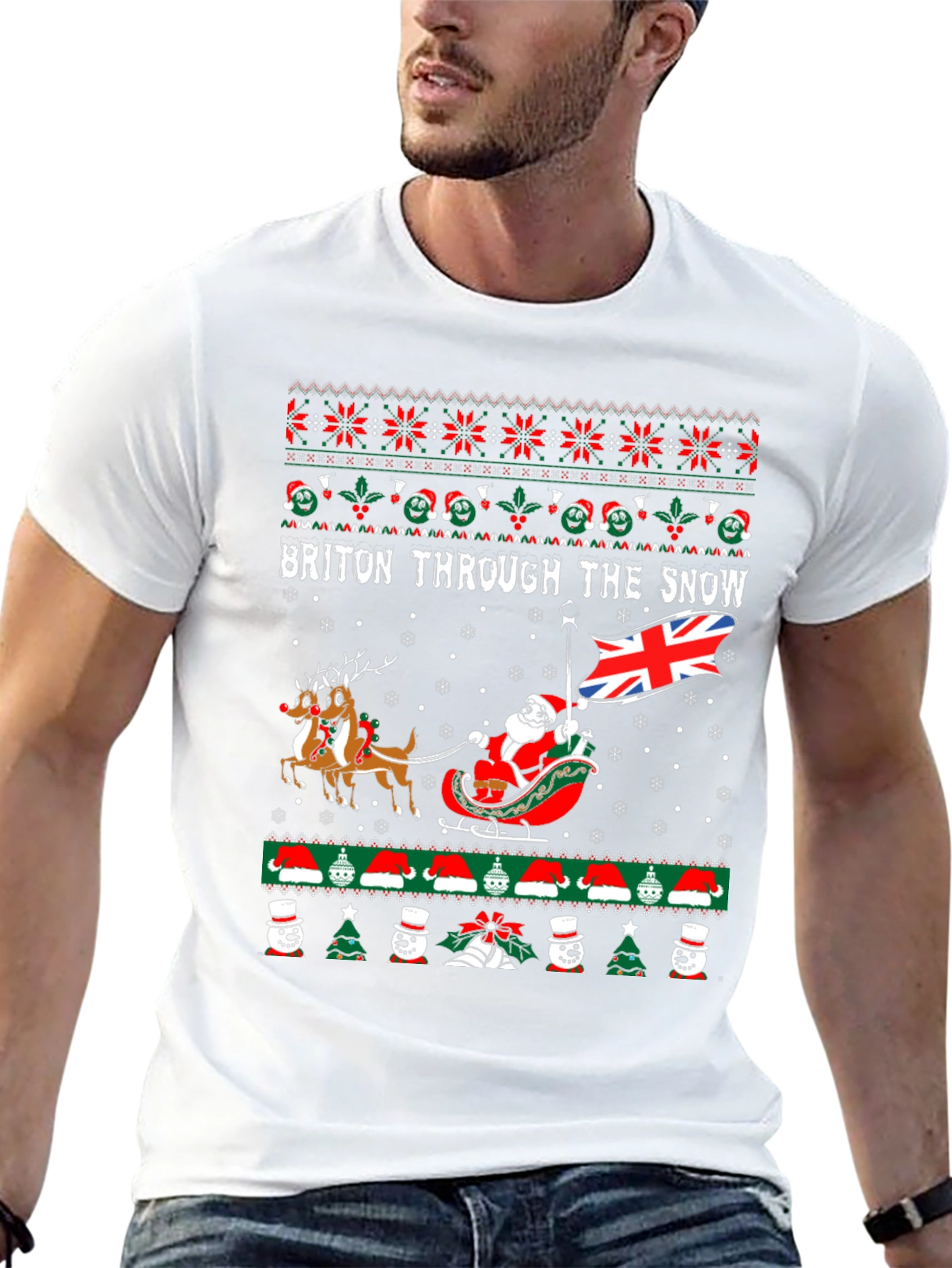 Briton Through the Snow Christmas T-Shirt