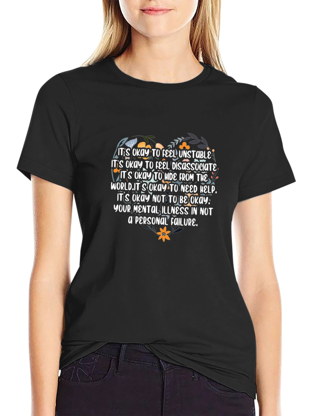 Mental Health Awareness Graphic Tee - Its Okay