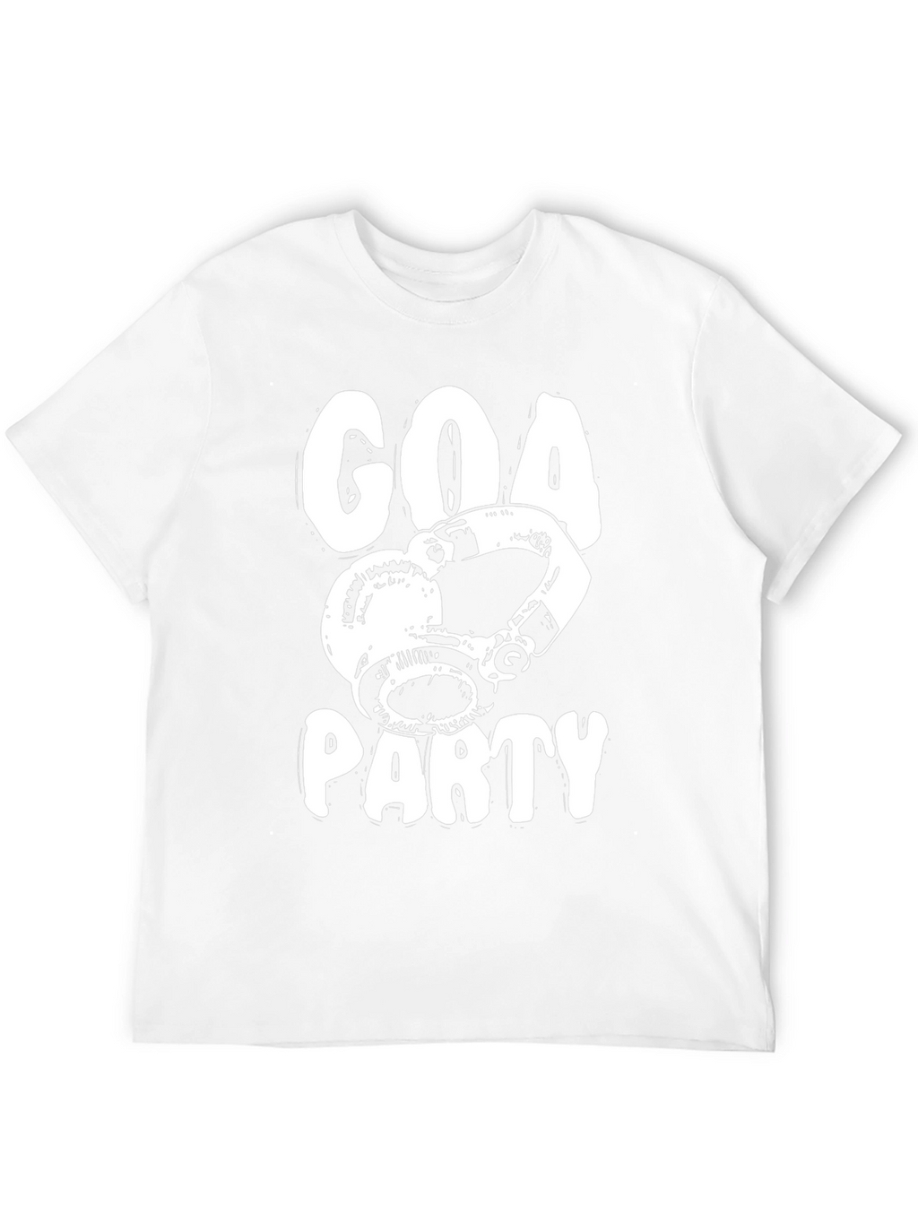 Goa Party T-Shirt - Black DJ Headphones Design