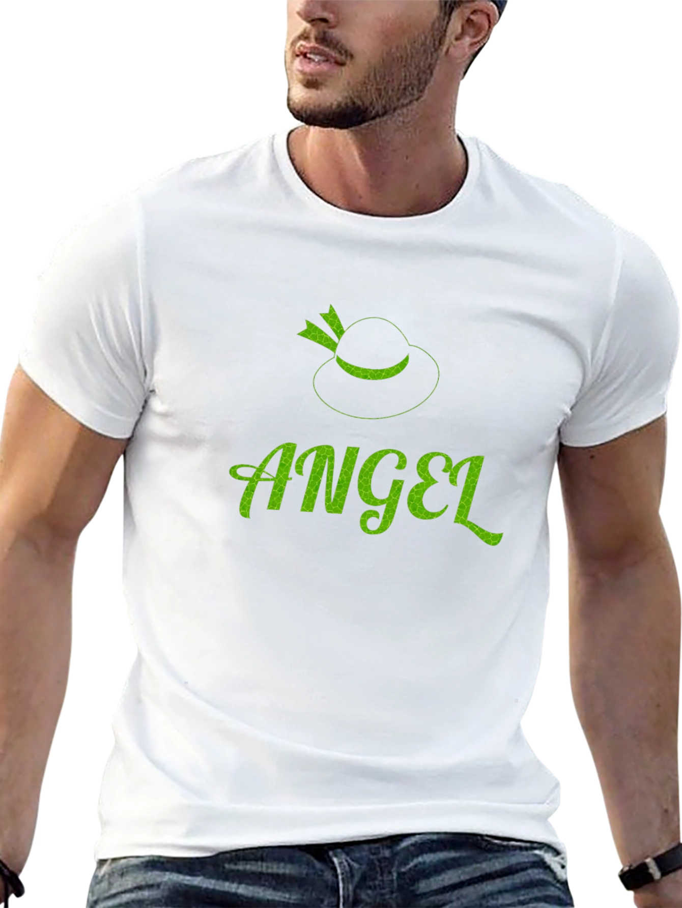 Angel Hat Black T-Shirt
