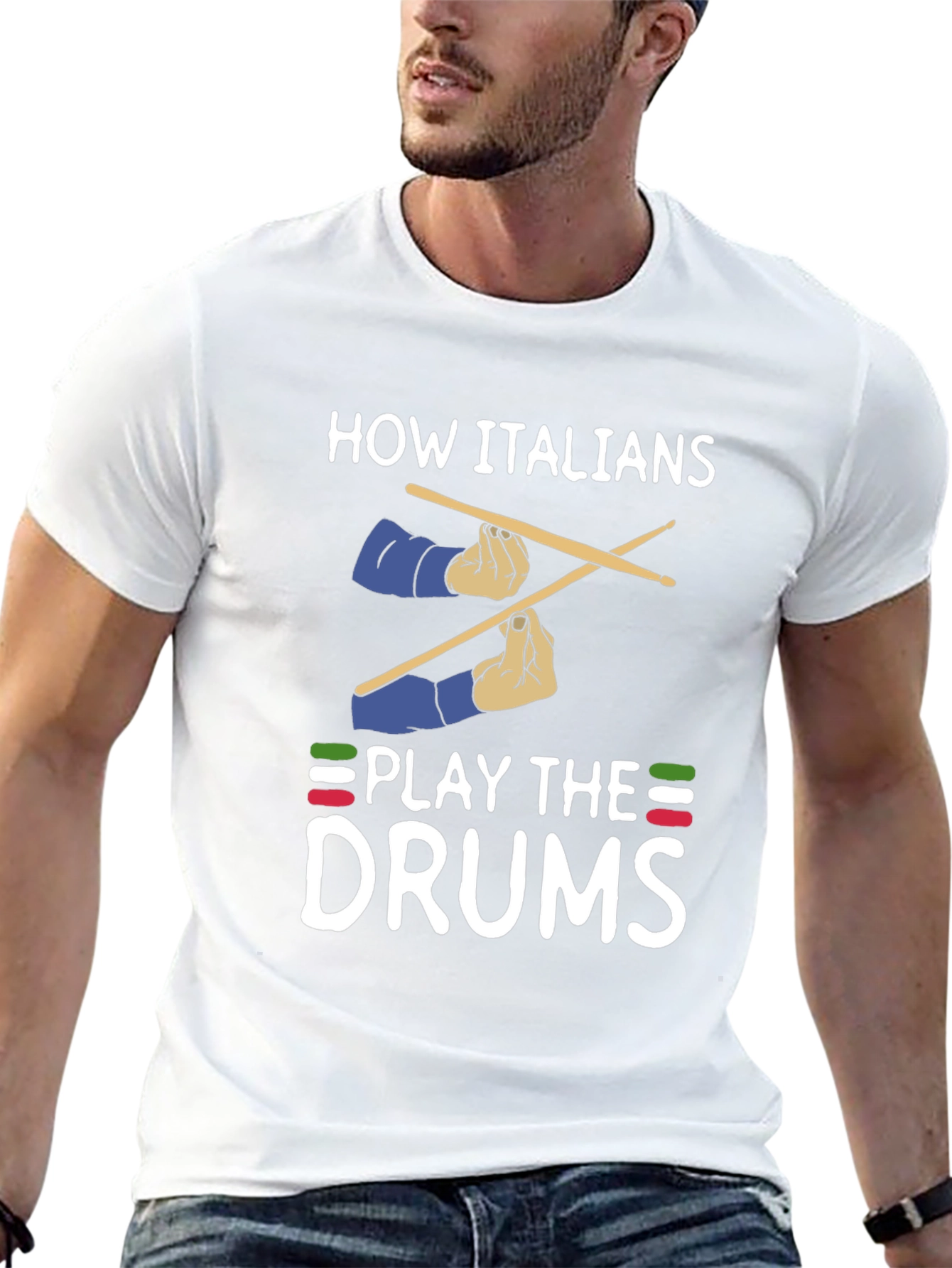Italian Drummer T-Shirt - How Italians Play Drums Tee