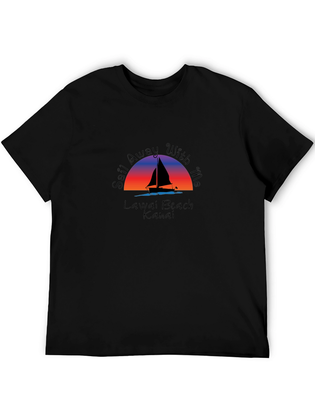 Sail Away T-Shirt - Lawai Beach Kauai Graphic Tee