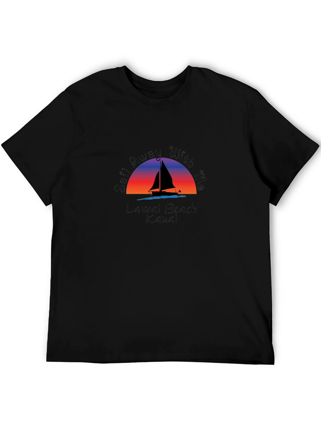 Sail Away T-Shirt - Lawai Beach Kauai Graphic Tee