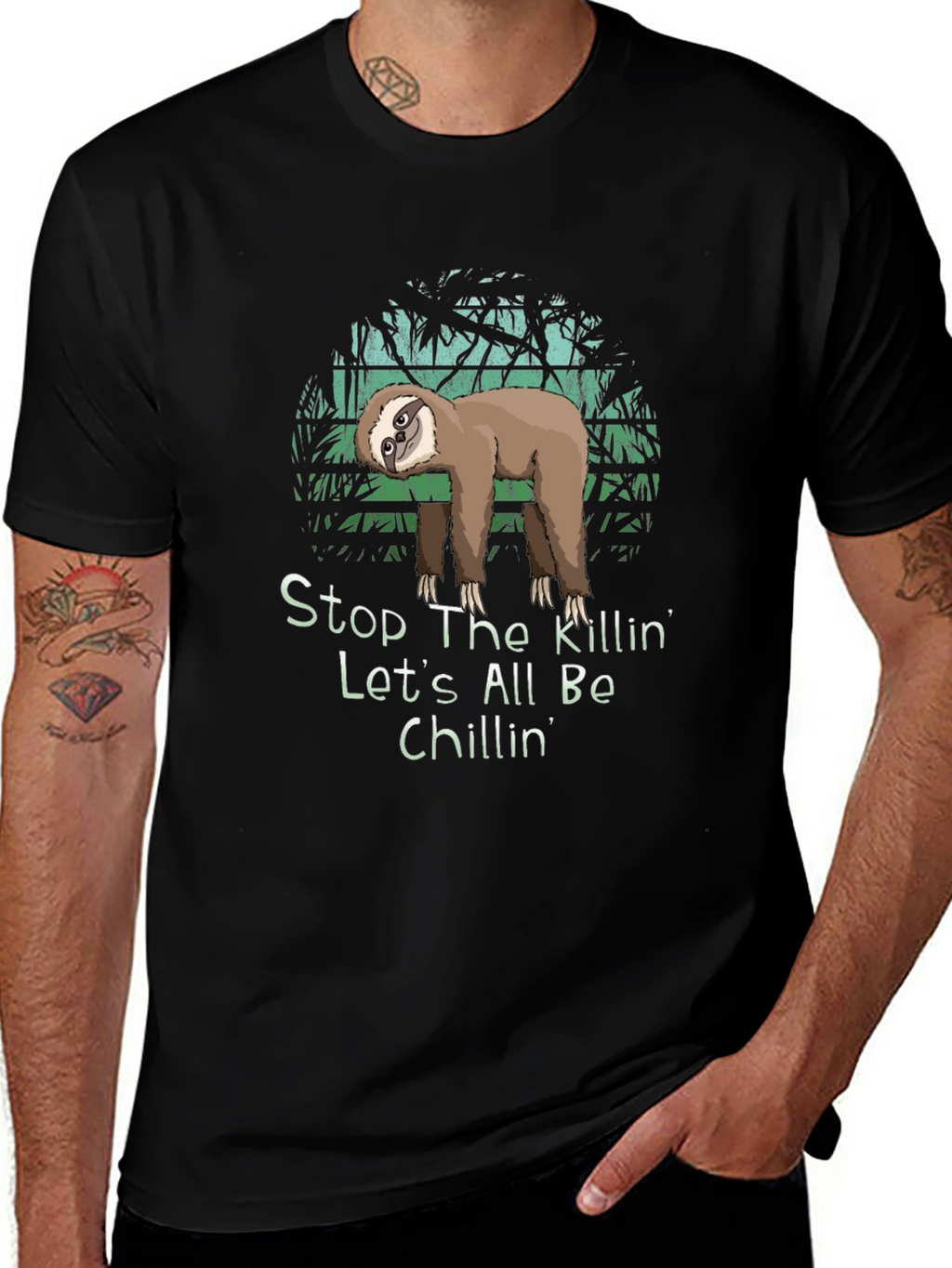 Sloth Chillin Graphic Tee - Relaxed Fit