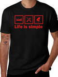 Life is Simple Graphic T-Shirt - Bed Food Windsurfing