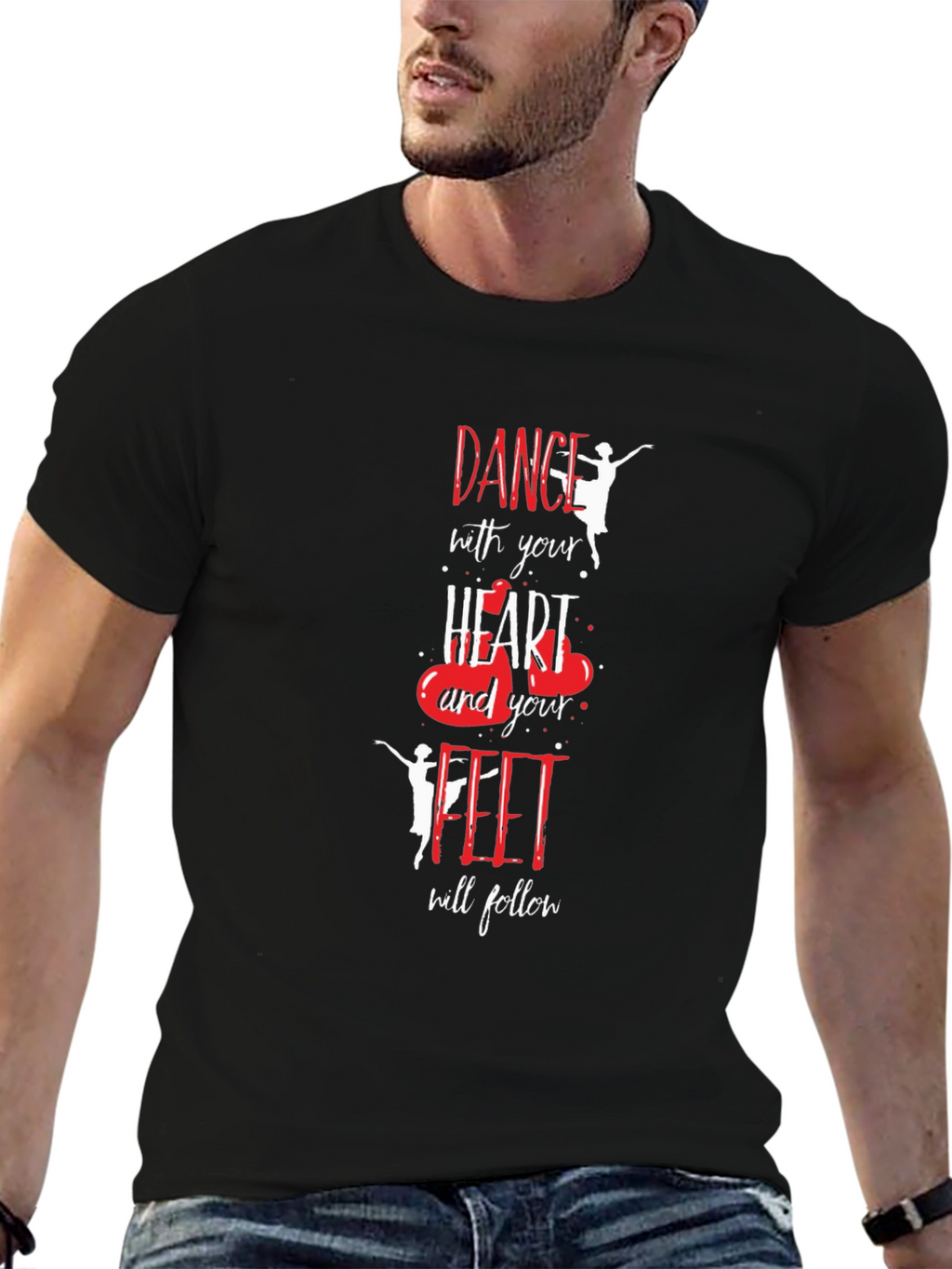 Dance with Your Heart Black T-Shirt