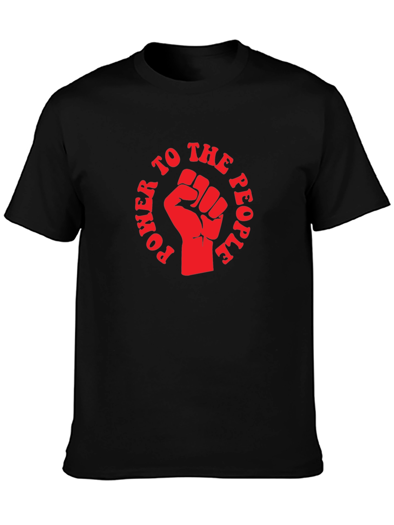 Power to the People Fist Graphic T-Shirt - Black
